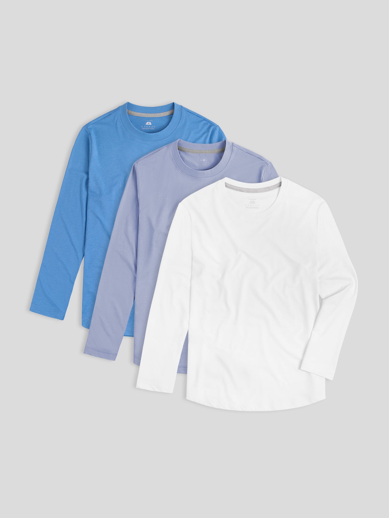 Staysmooth Long Sleeve Tee 2024 New Multicolor 3-Pack: Slim Fit