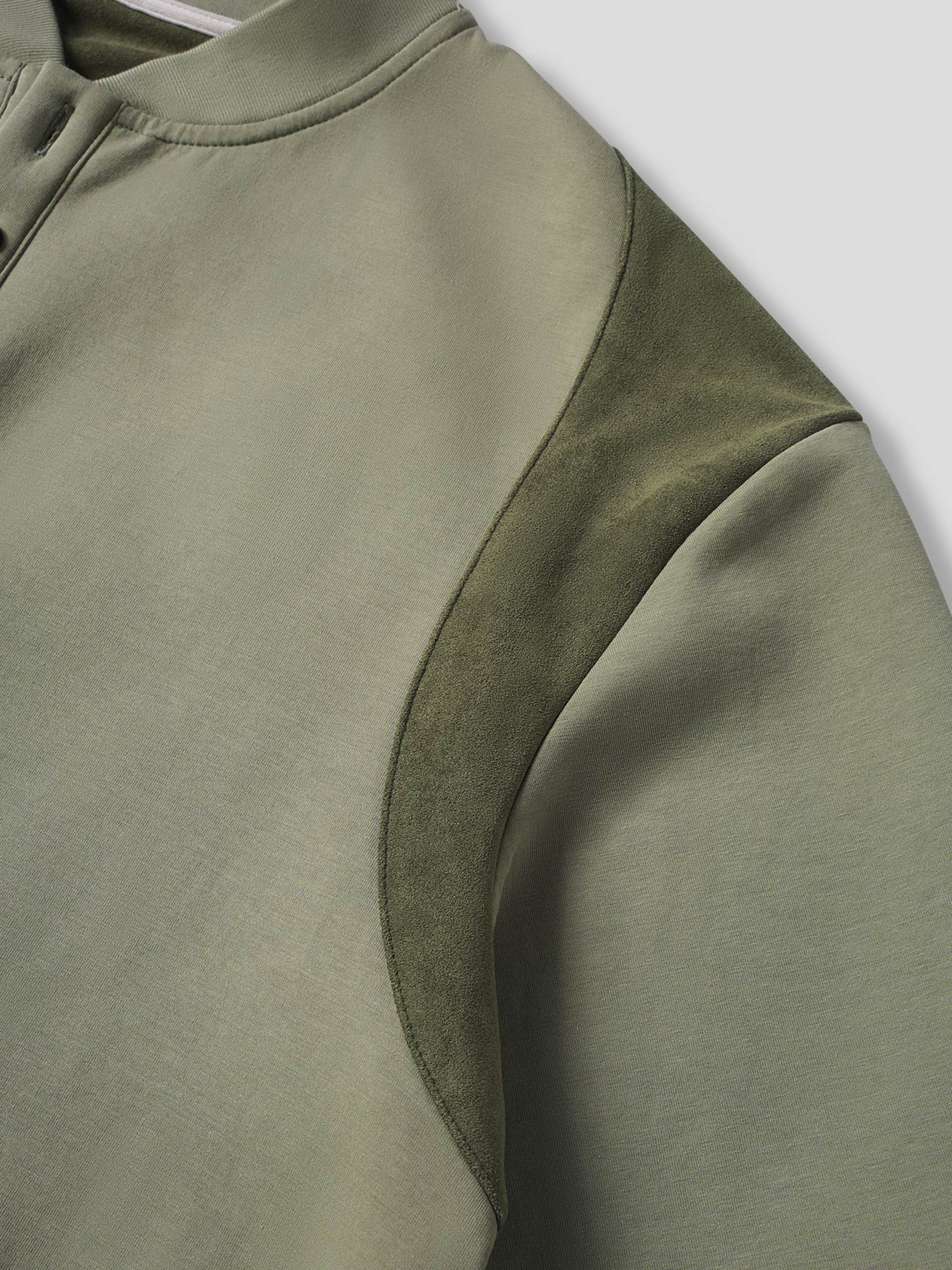 CozySpacer SuedePatch Button Sweatshirt