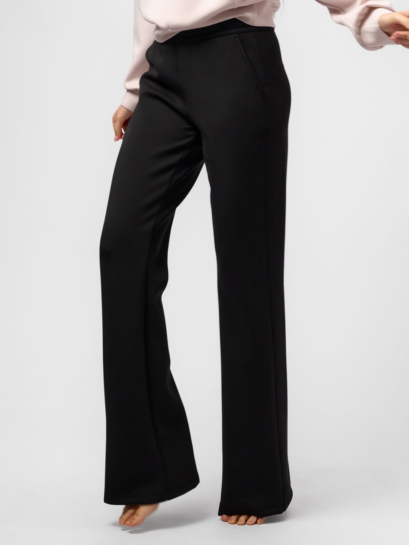 Modal Blend Drawstring Flare Pants