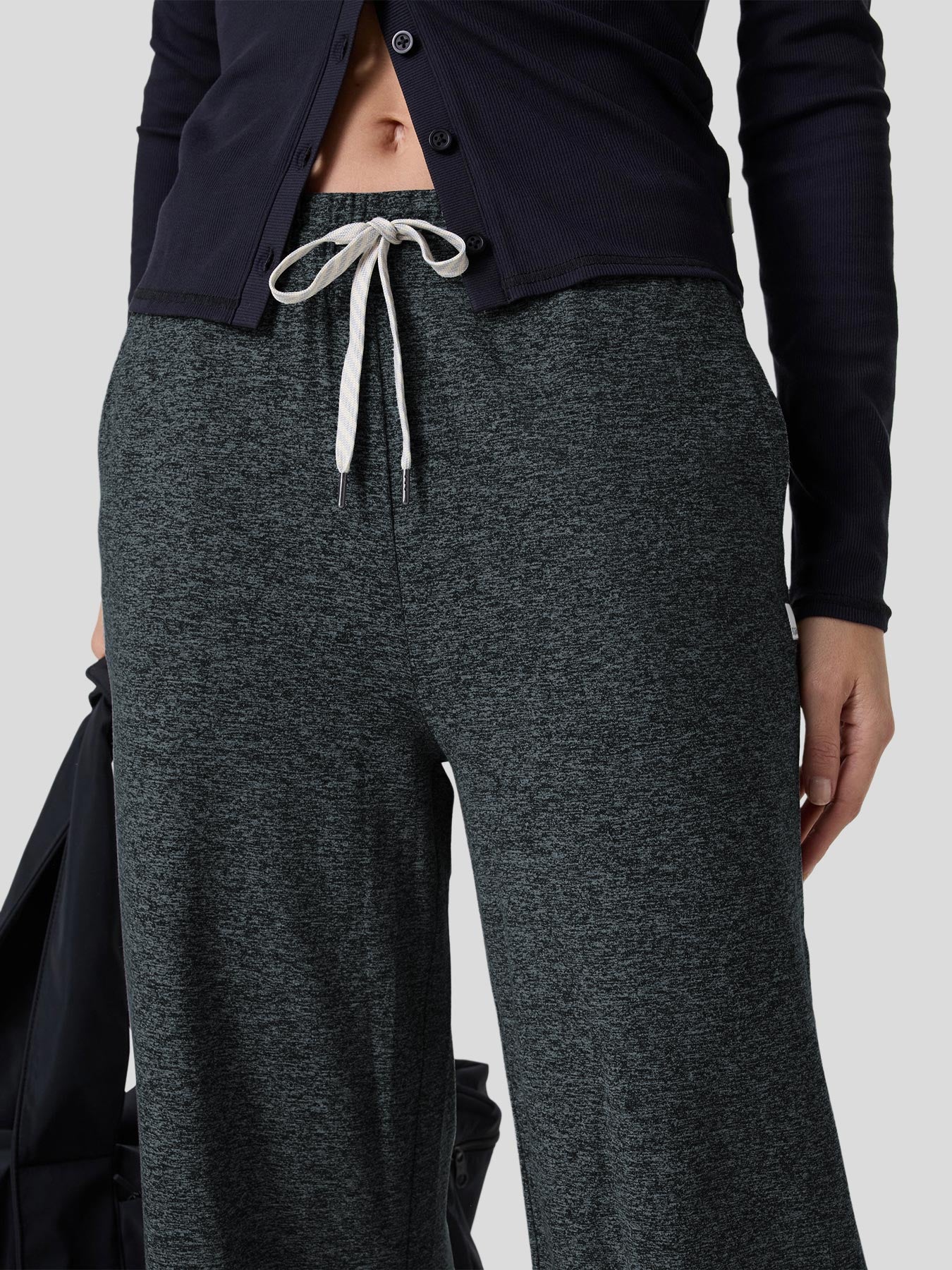 Women Velou Long Sleeve Tee and Wide Leg Pant Set