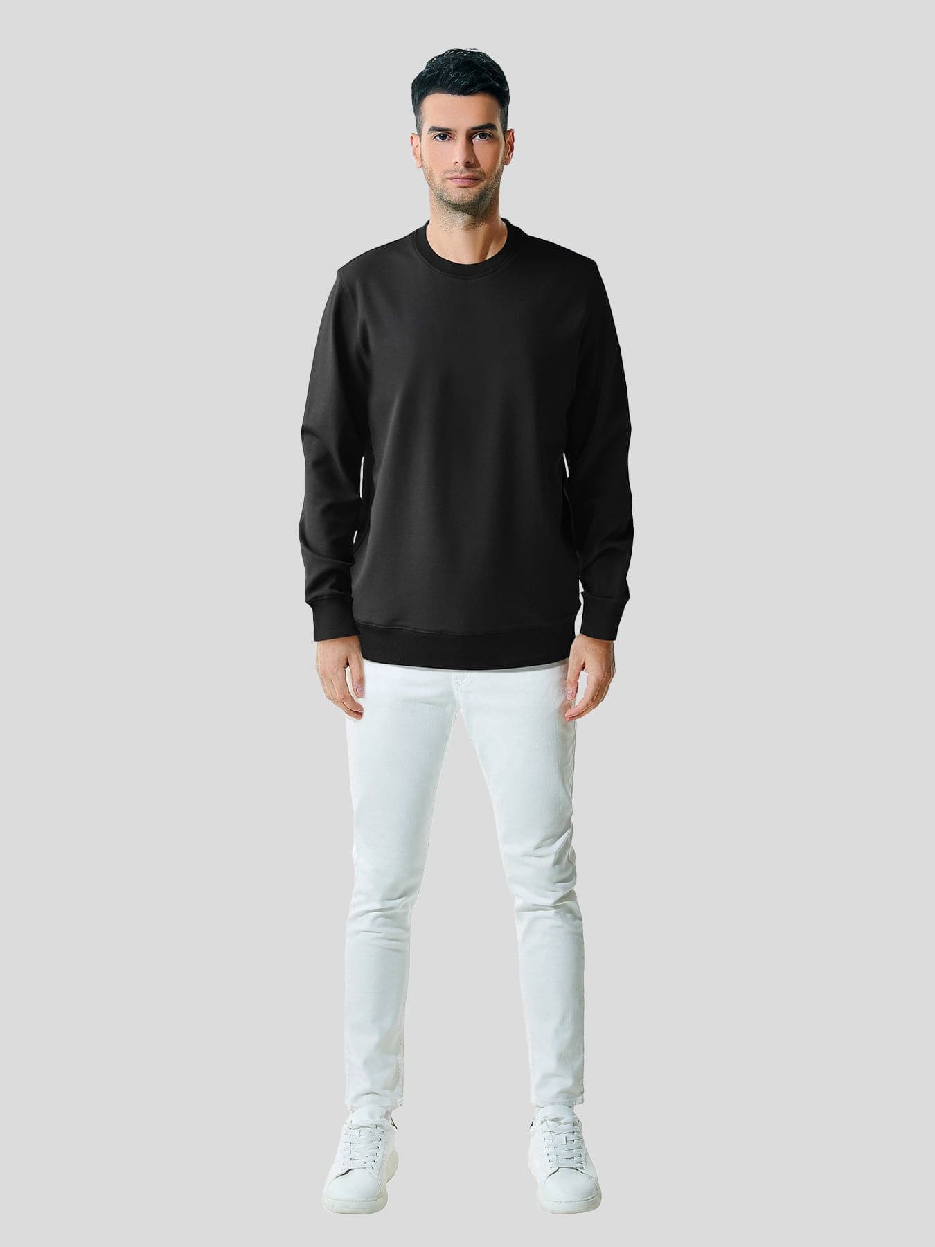 Basic-Sweatshirt mit Rundhalsausschnitt