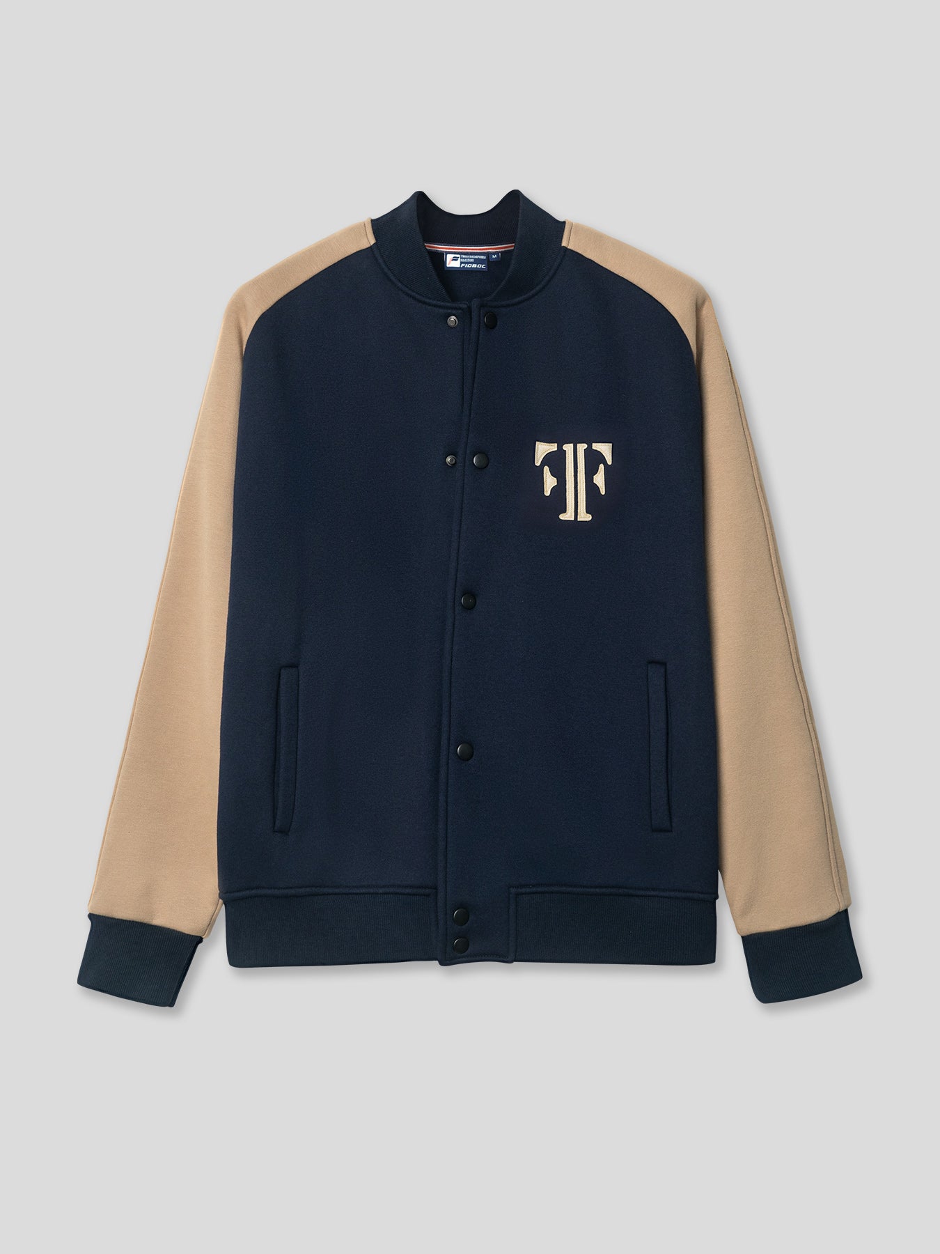 Contrast Color Varsity Jacket