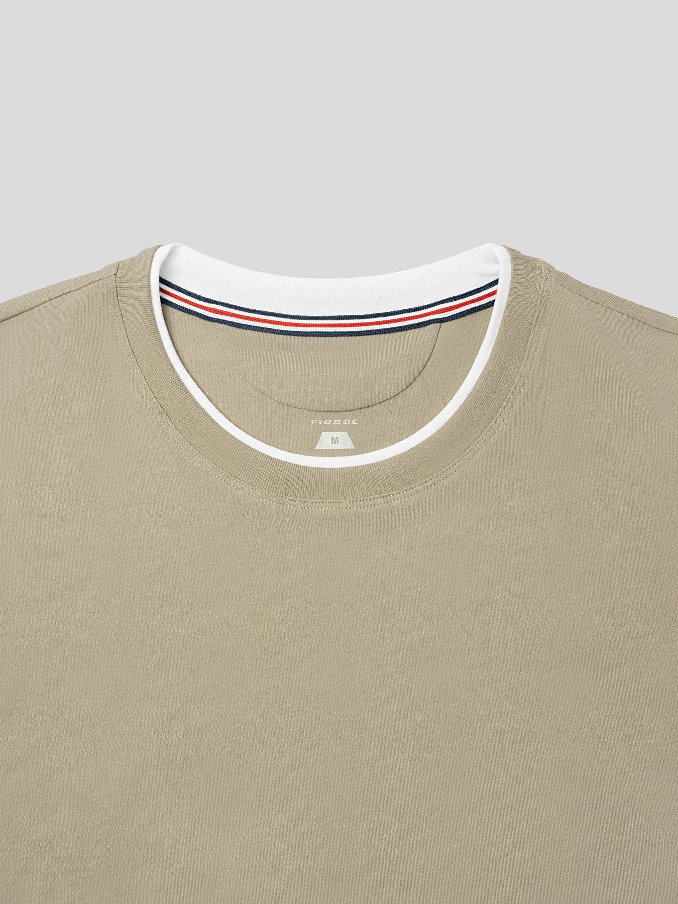 Khaki With White Double Layer Tee