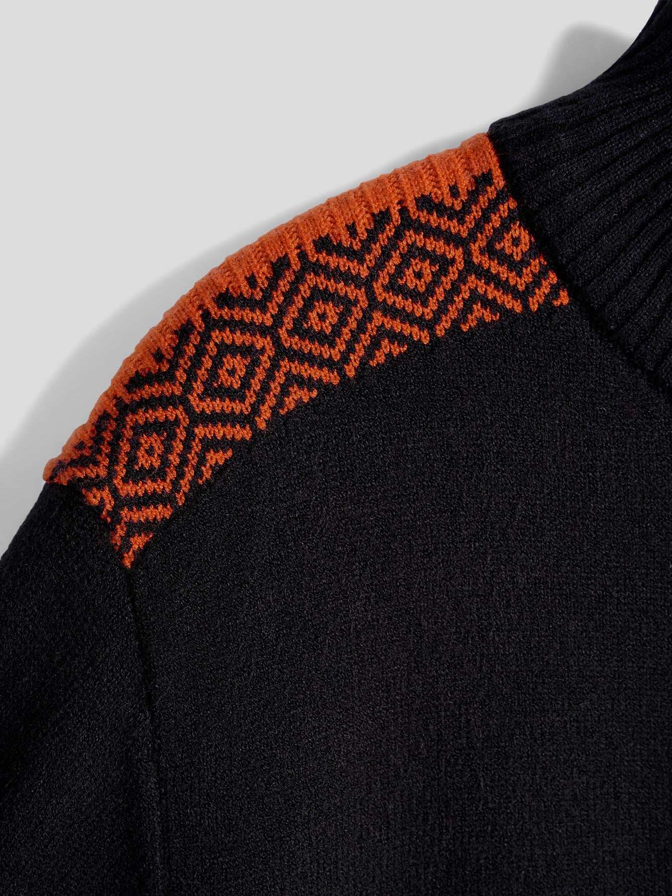 GentleKnit Half-Zip Contrast Color Sweater