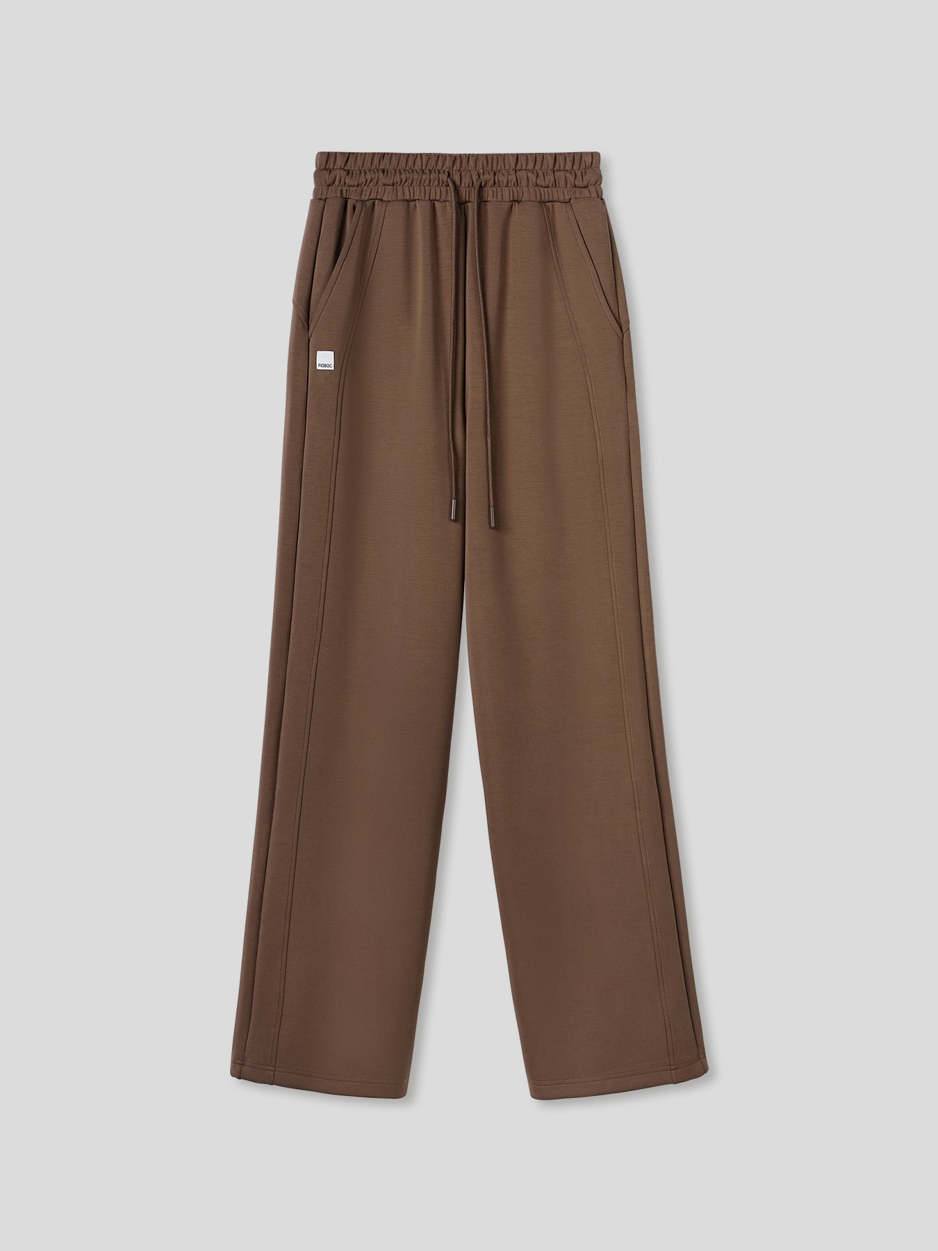 Modal Blend Mid-Rise Wide Leg Pant