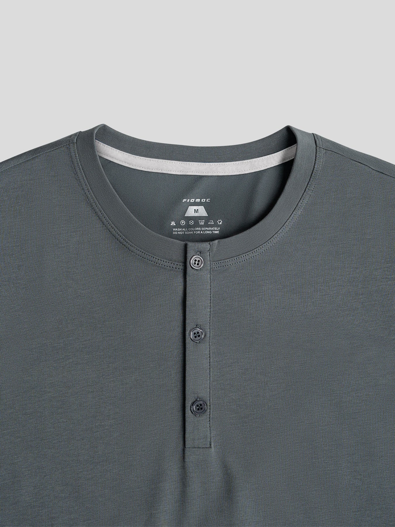 StaySmooth Langarm-Henley-T-Shirt mit Drop-Cut