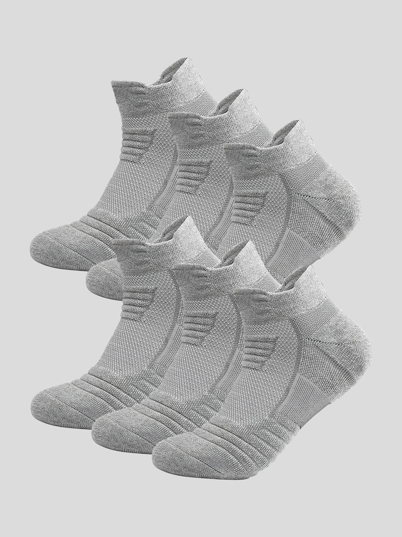 Solid Color Cotton Low Socks 6-Pack