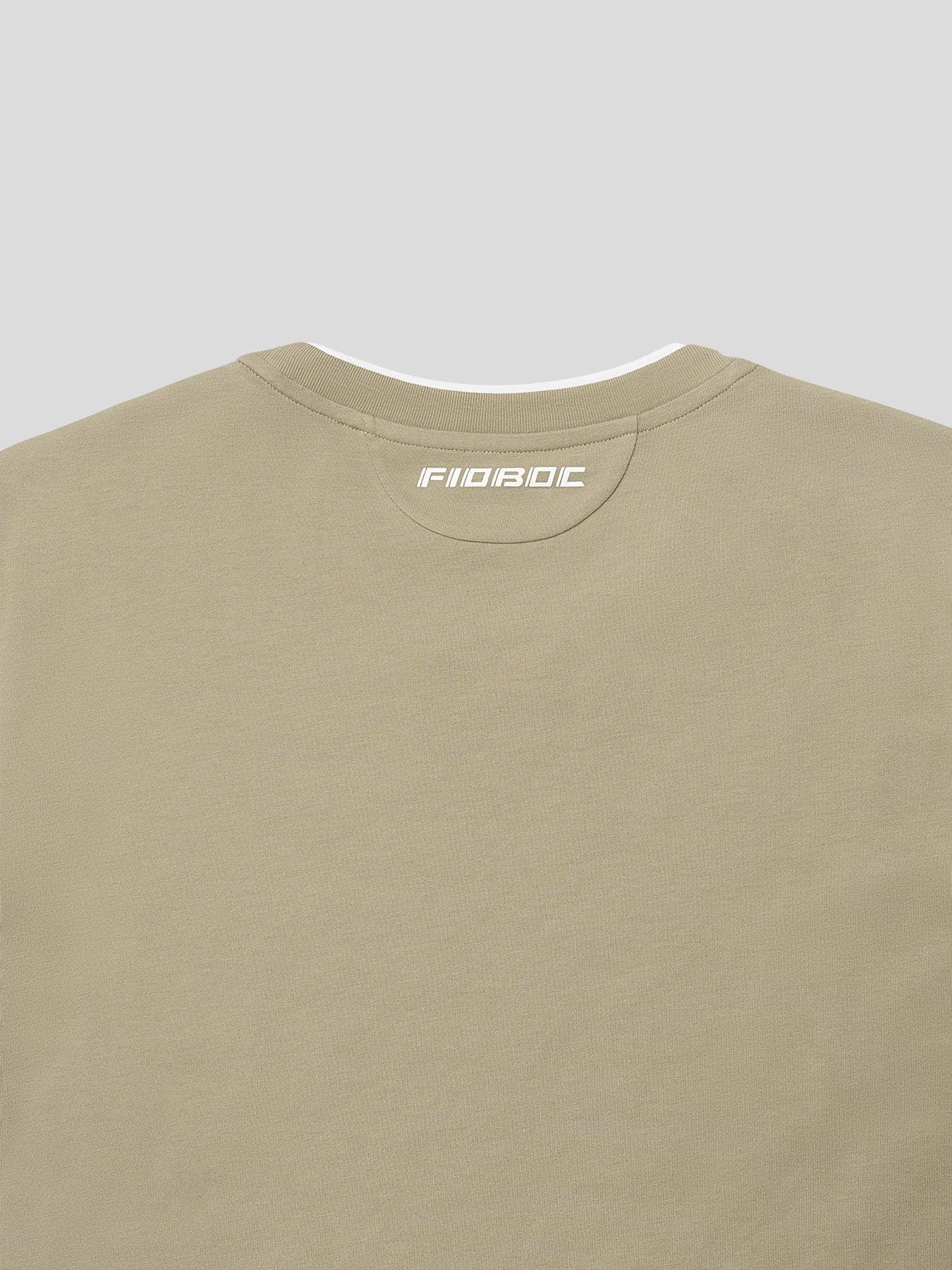 Khaki With White Double Layer Tee