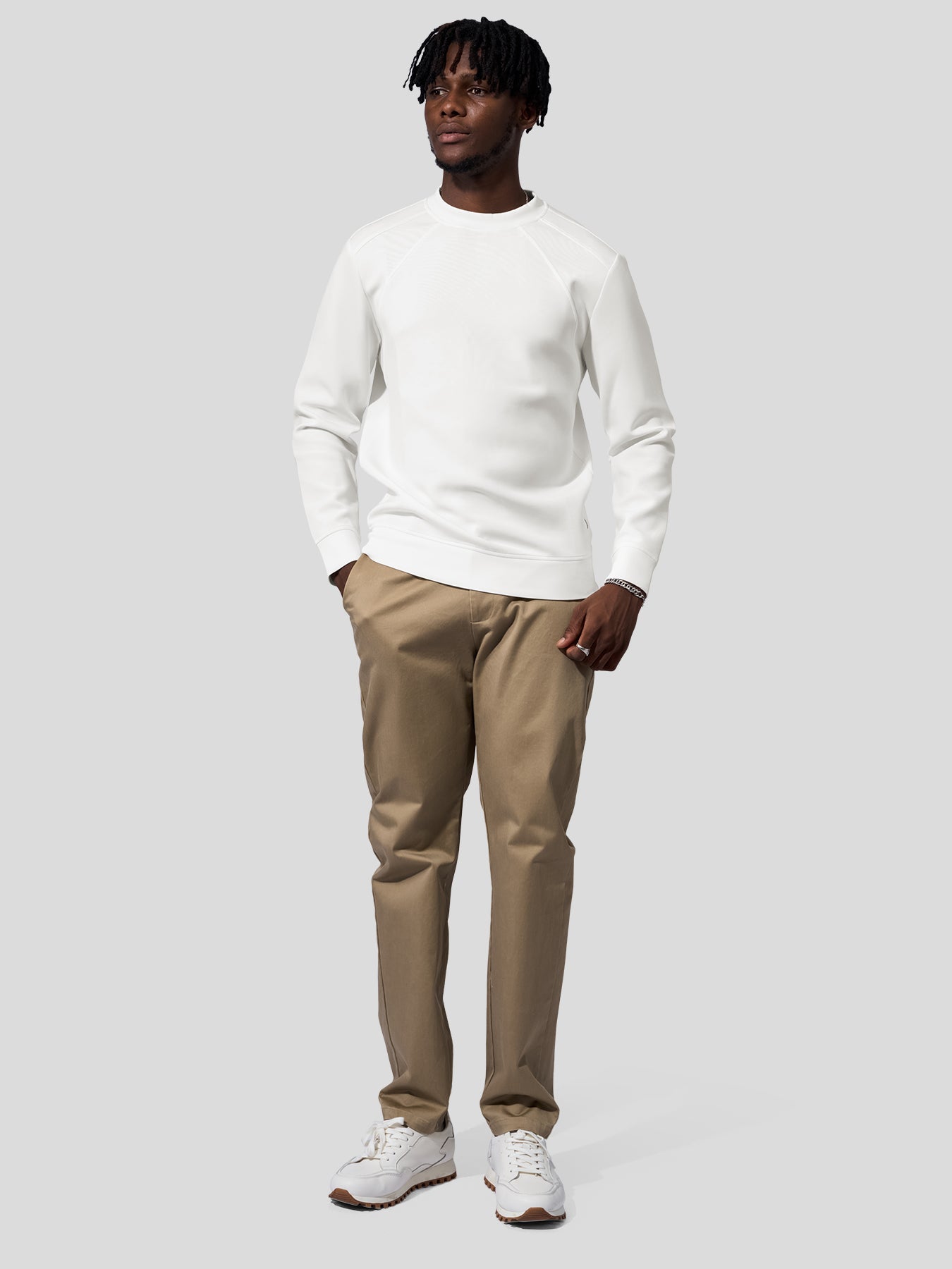 Modal Blend Fall Panel Sweatshirt Wrinkle Resistant Daily Wear