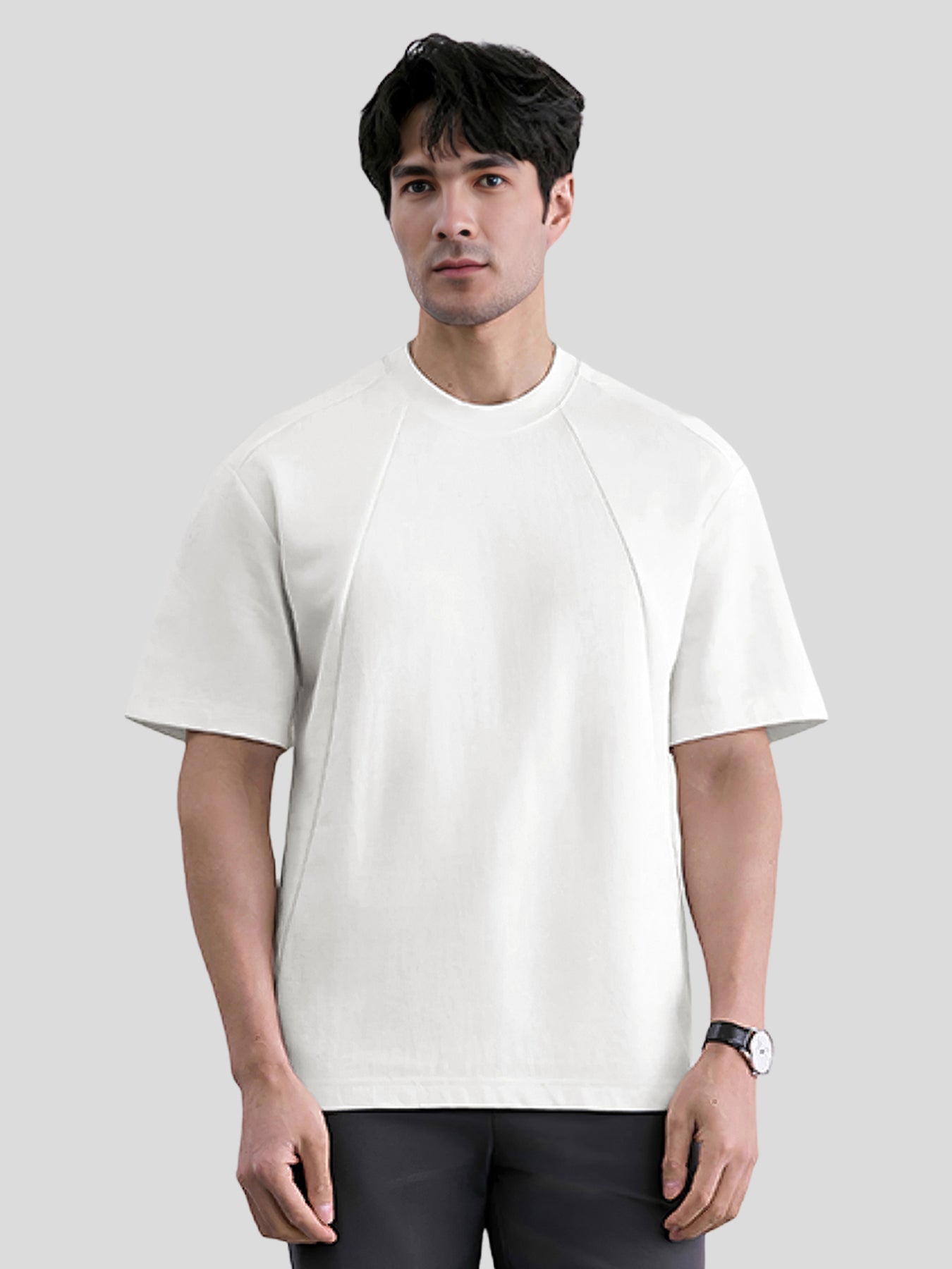 Modal Blend Panelled Short Sleeve Tee