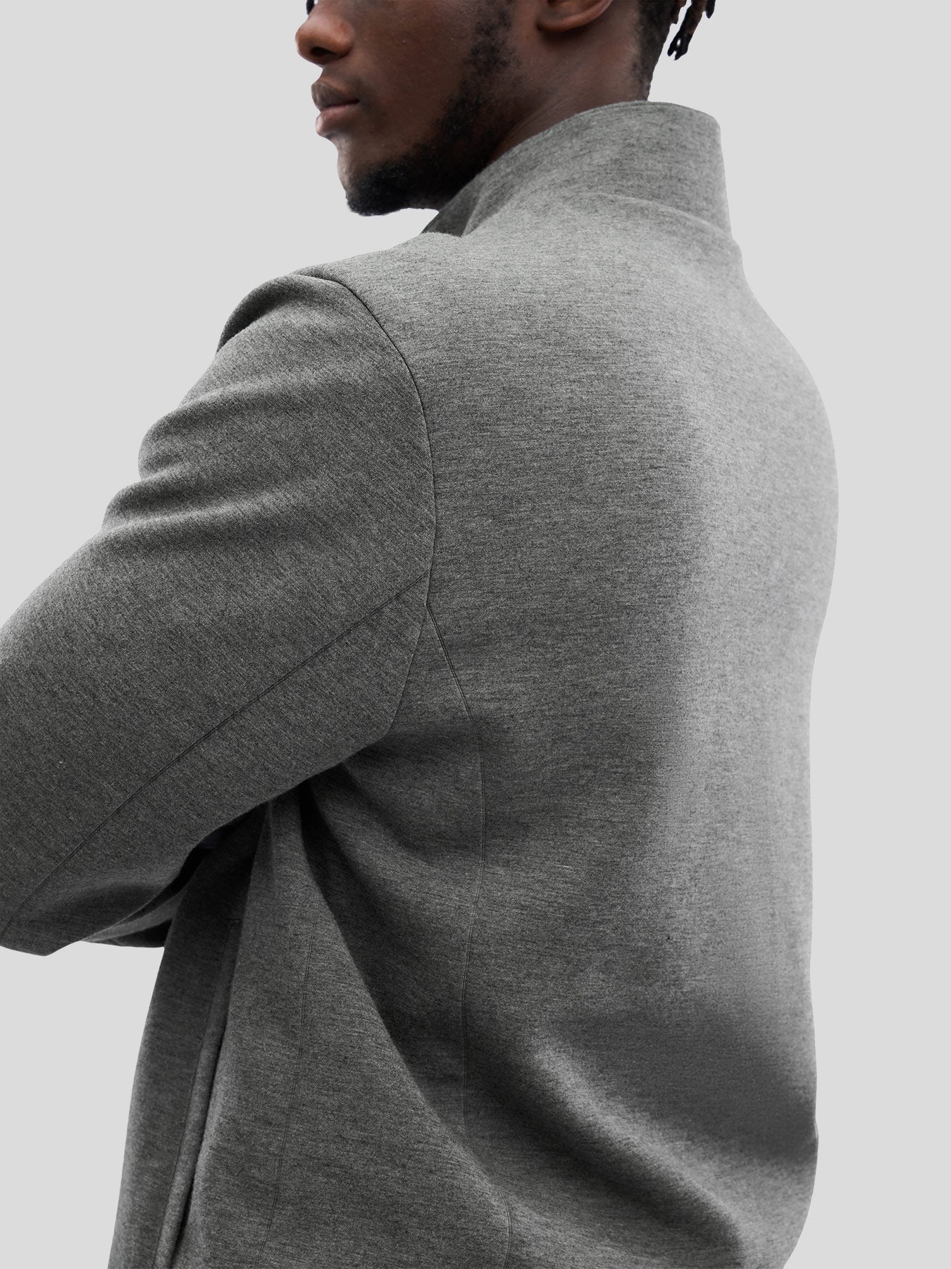 Reversible Windproof Half High Collar Zip Jacket