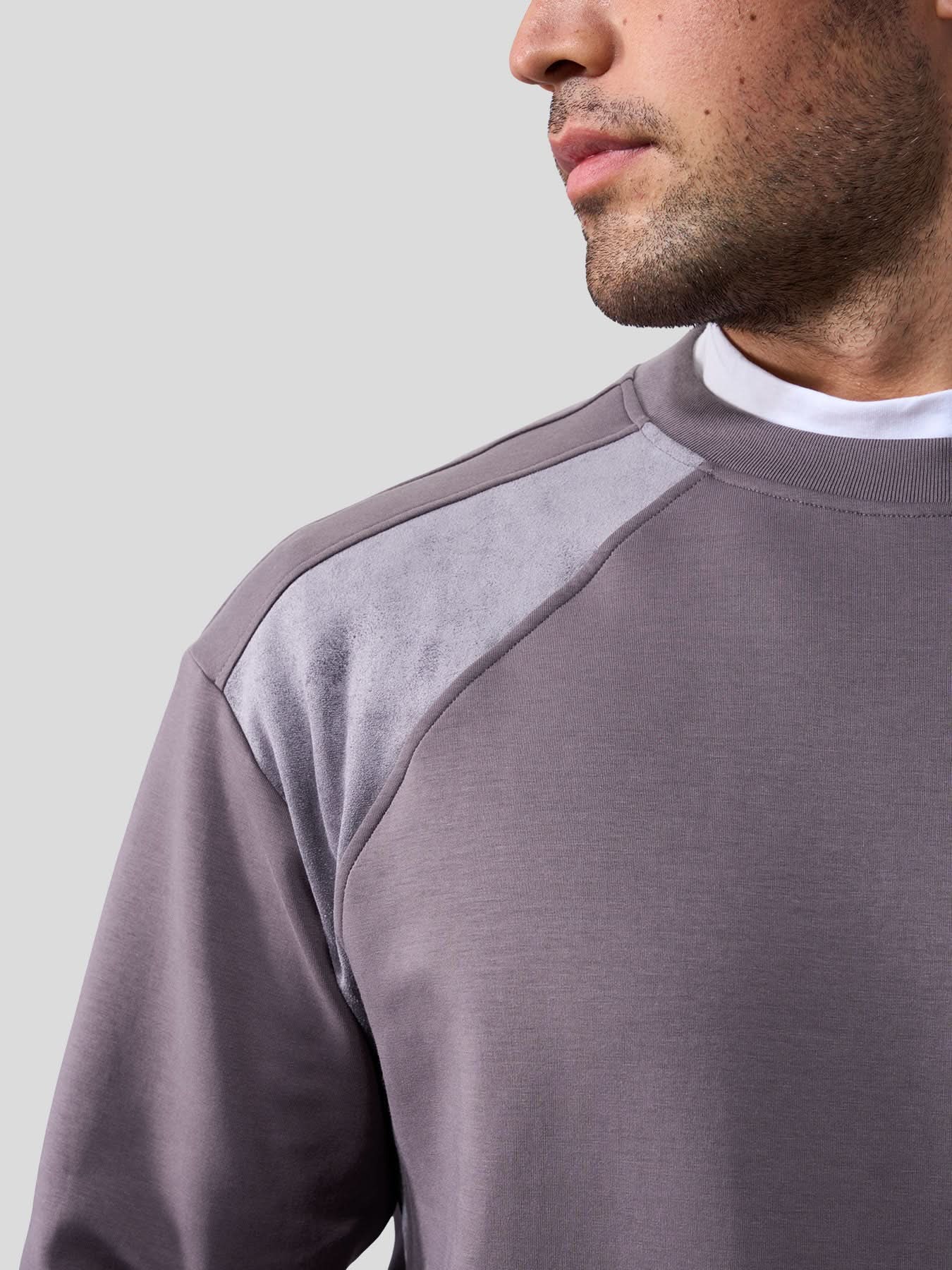 Cozyspacer Suedepatch Sweatshirt And Wide Leg Pants Set