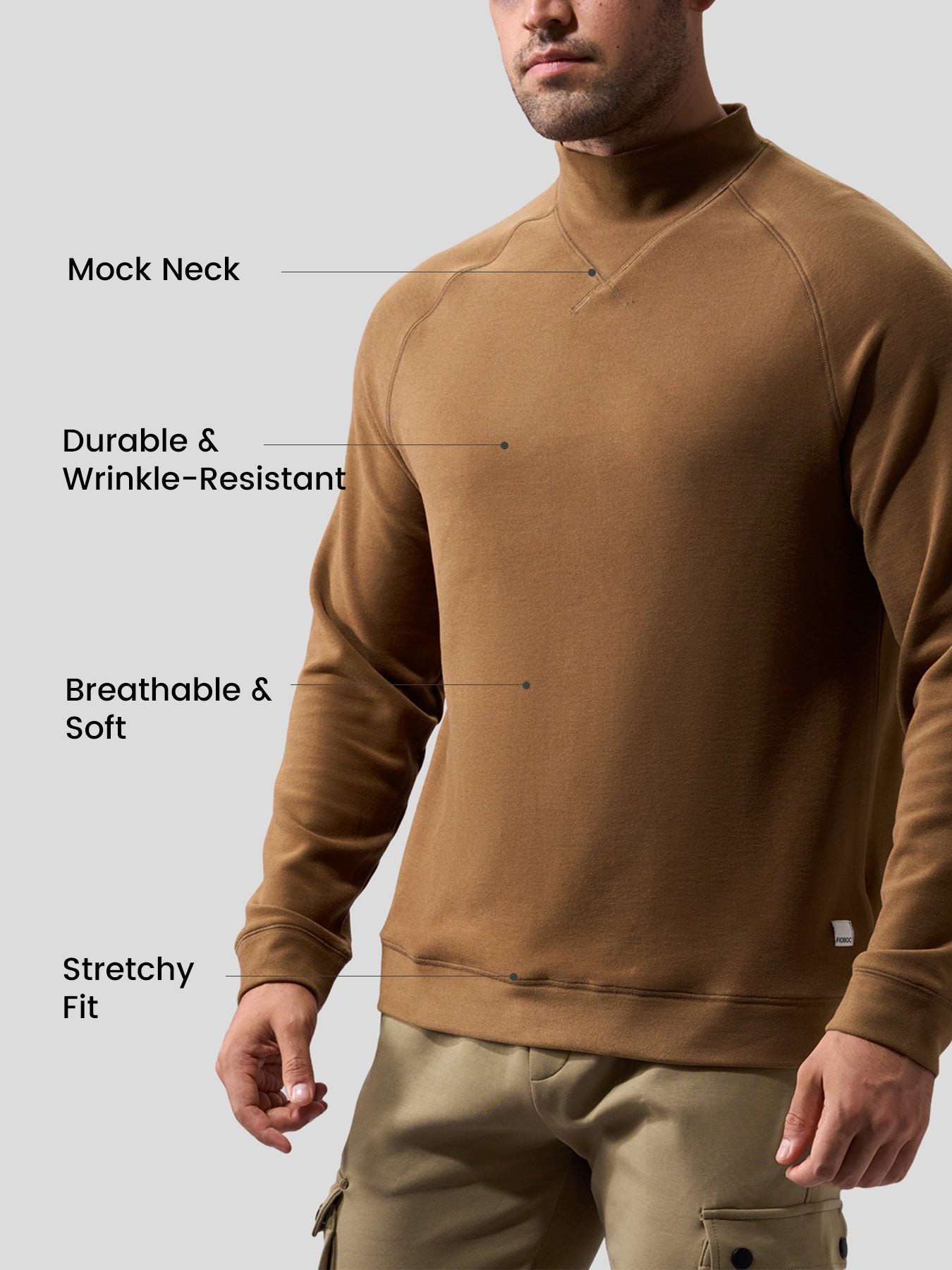 Thermo Fleece Mock Neck Sweatshirt