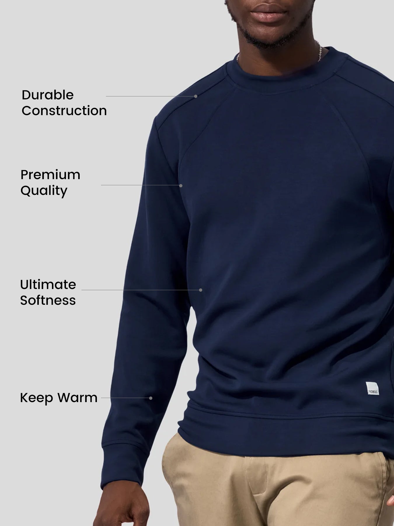 Modal Blend Fall Panel Sweatshirt Wrinkle Resistant Daily Wear