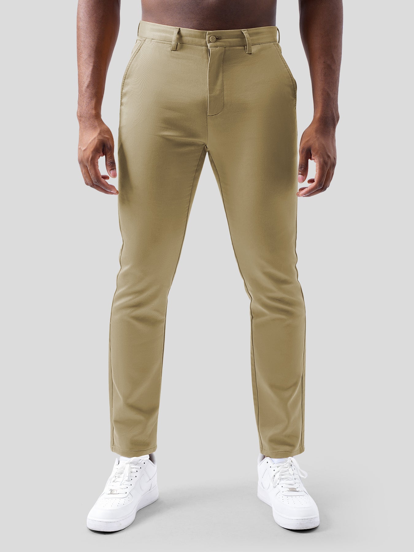 Cotton Sateen Chino Pants Stretch Work Travel