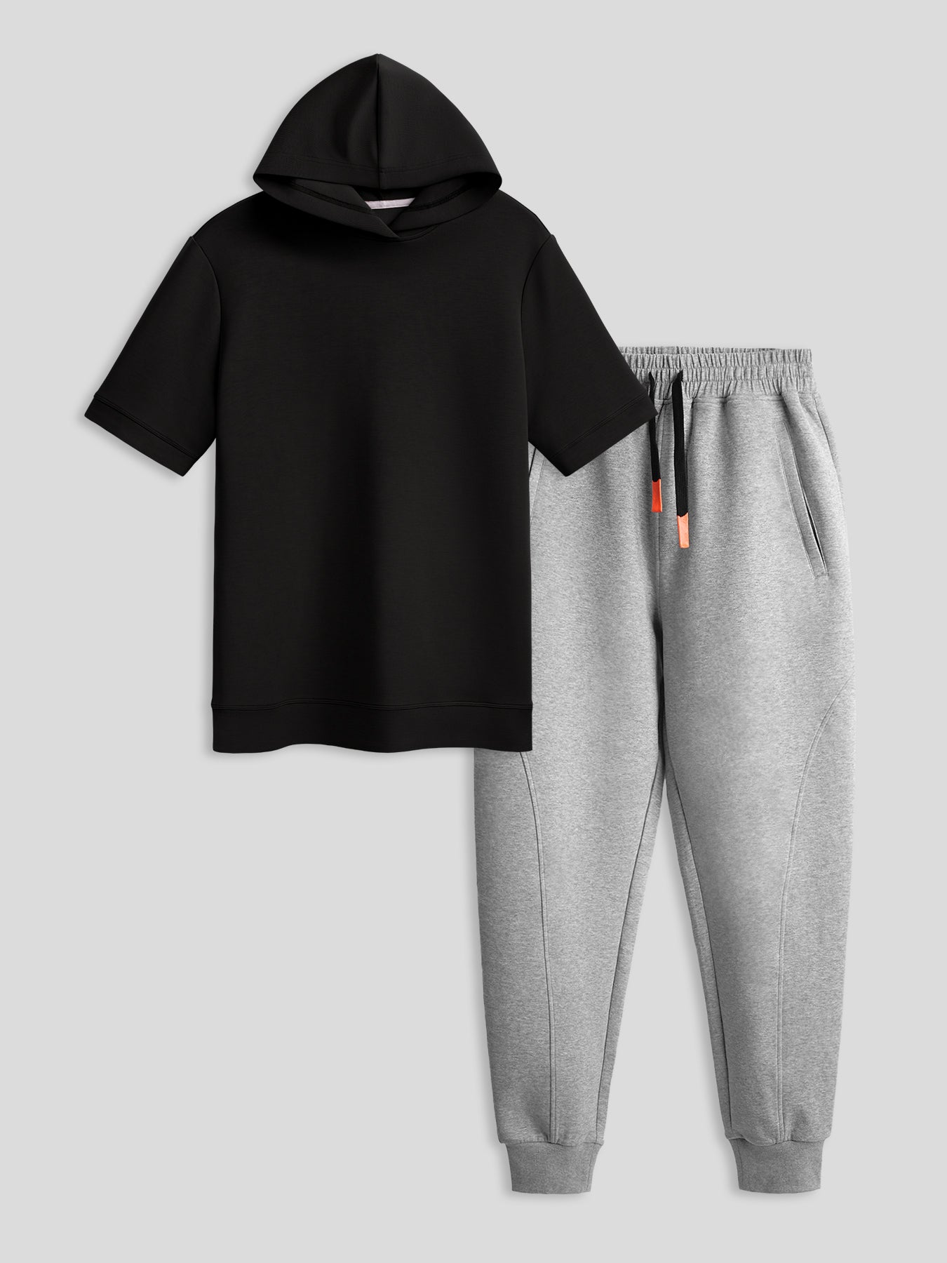 Modal Blend Short Sleeve Hoodie And Weekend Jogger Set