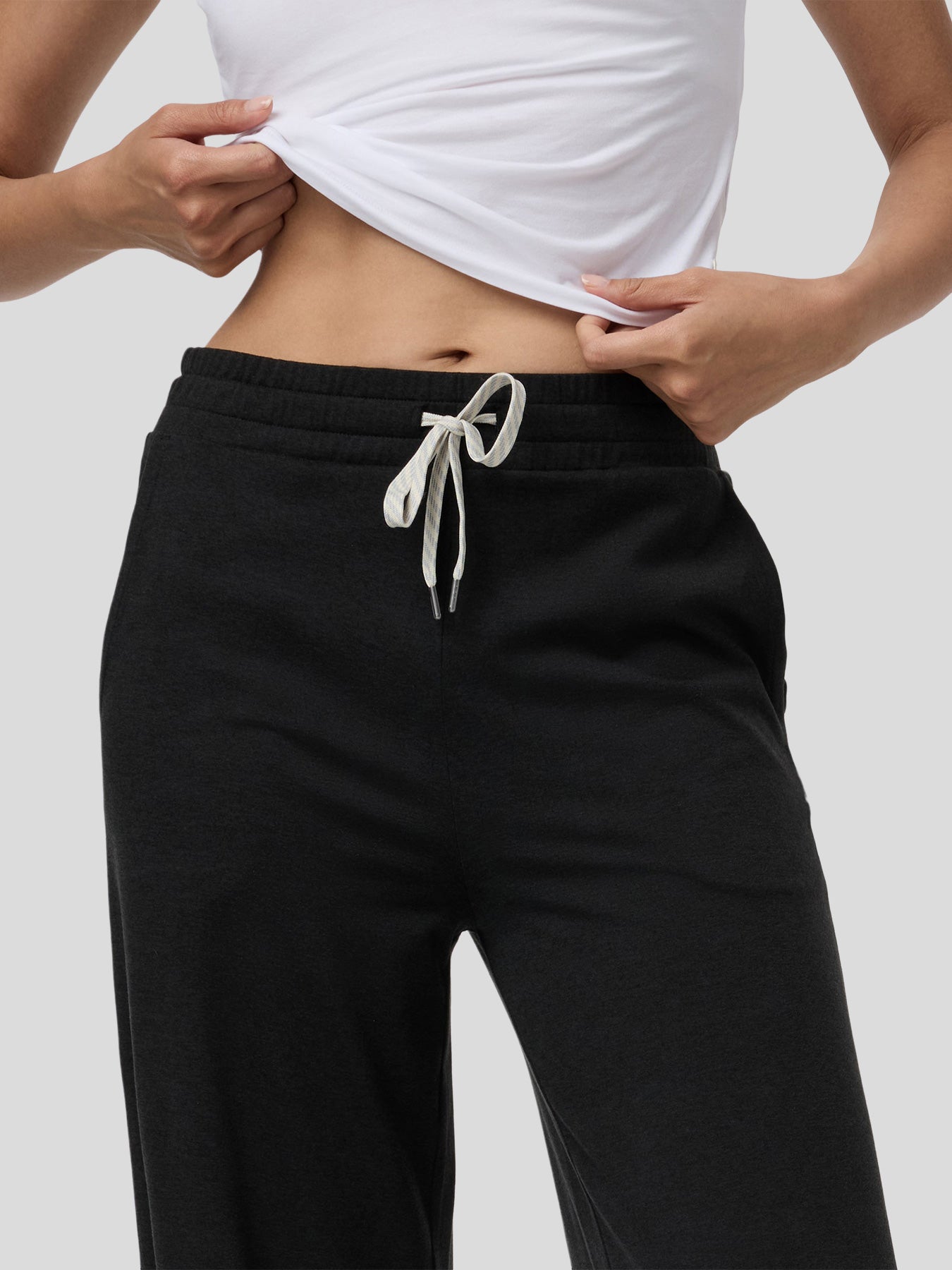 Women Velou Long Sleeve Tee and Wide Leg Pant Set