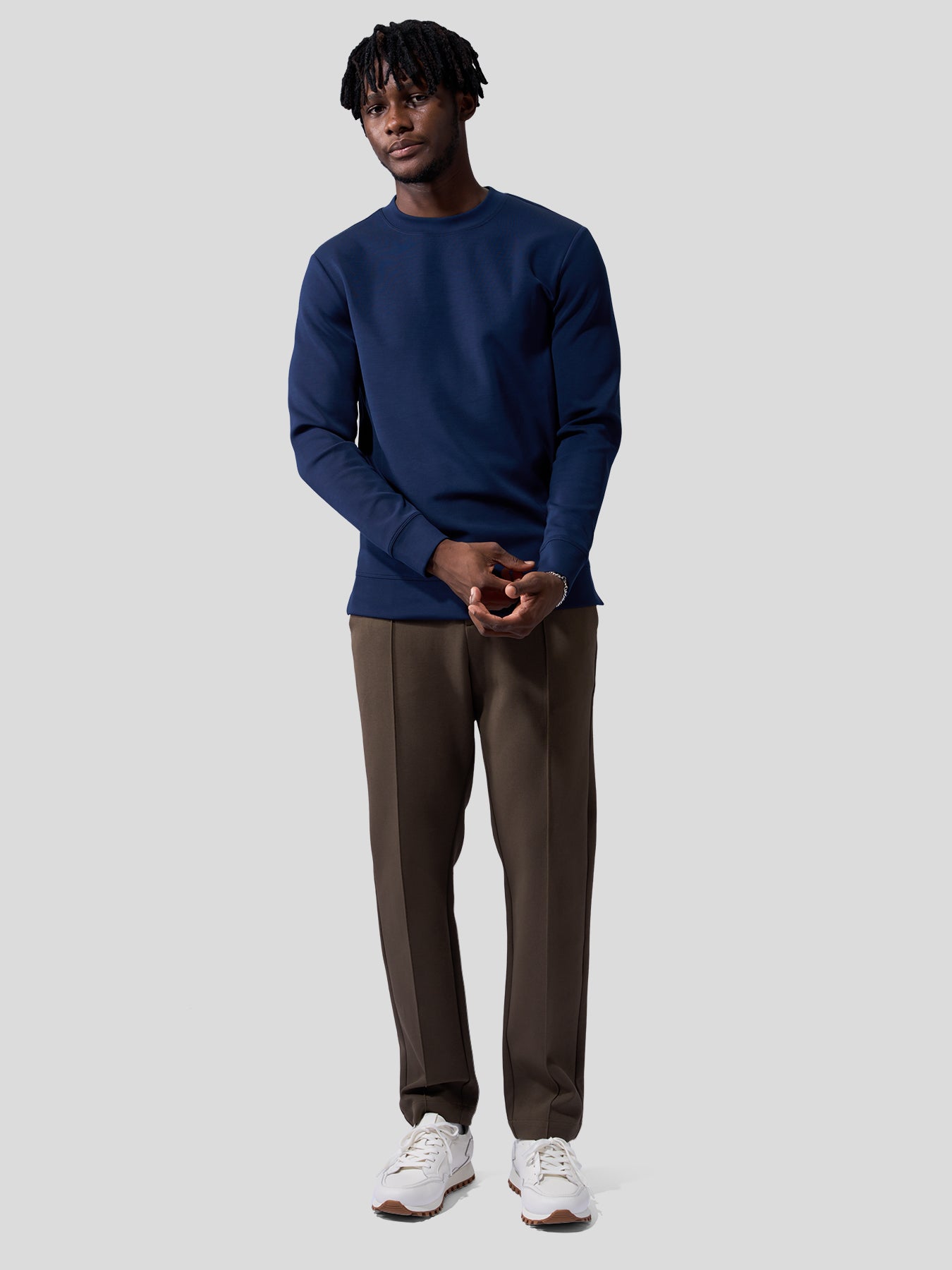 Modal Blend Crew Neck Sweatshirt