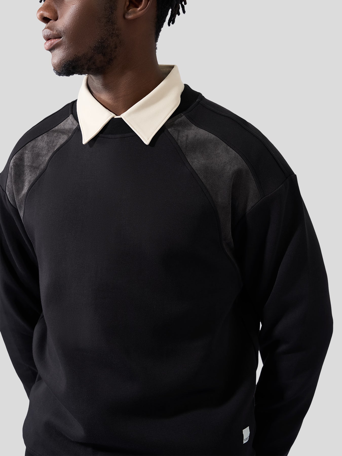 Cozyspacer Suedepatch Sweatshirt And Wide Leg Pants Set