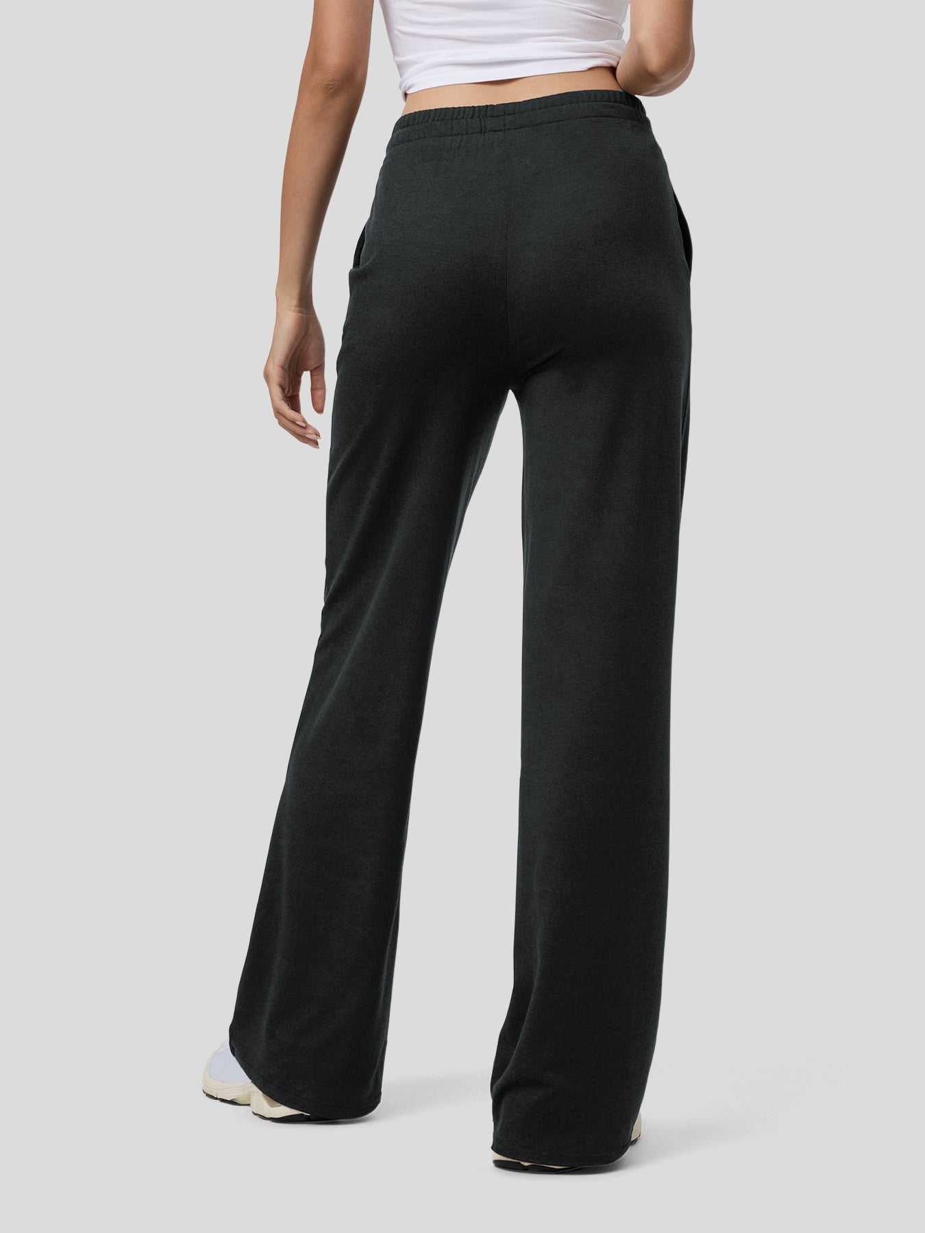 Women Velou Long Sleeve Tee and Wide Leg Pant Set