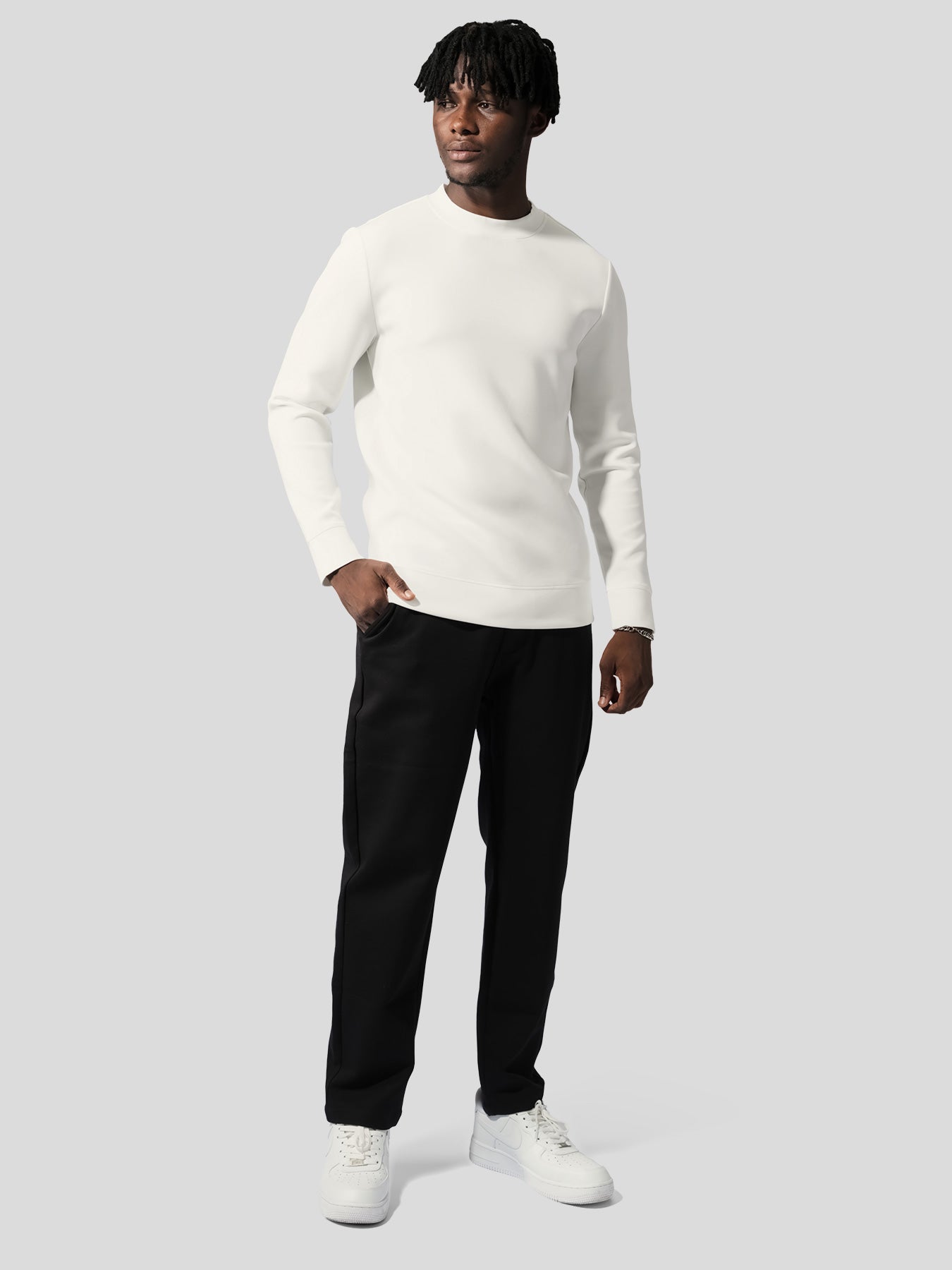 Modal Blend Crew Neck Sweatshirt