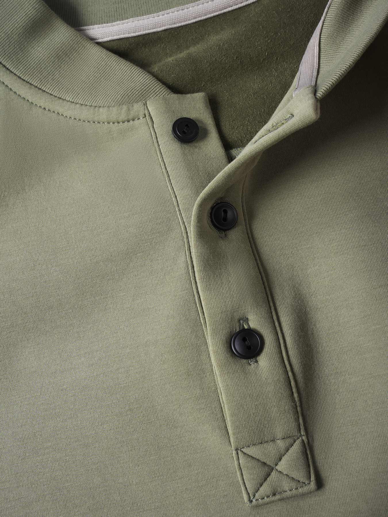 CozySpacer SuedePatch Button Sweatshirt