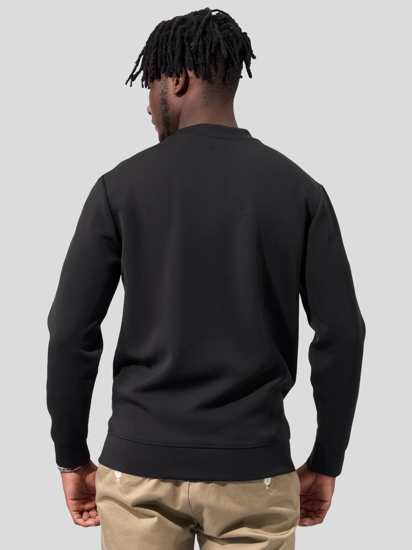 Modal Blend Fall Panel Sweatshirt Wrinkle Resistant Daily Wear
