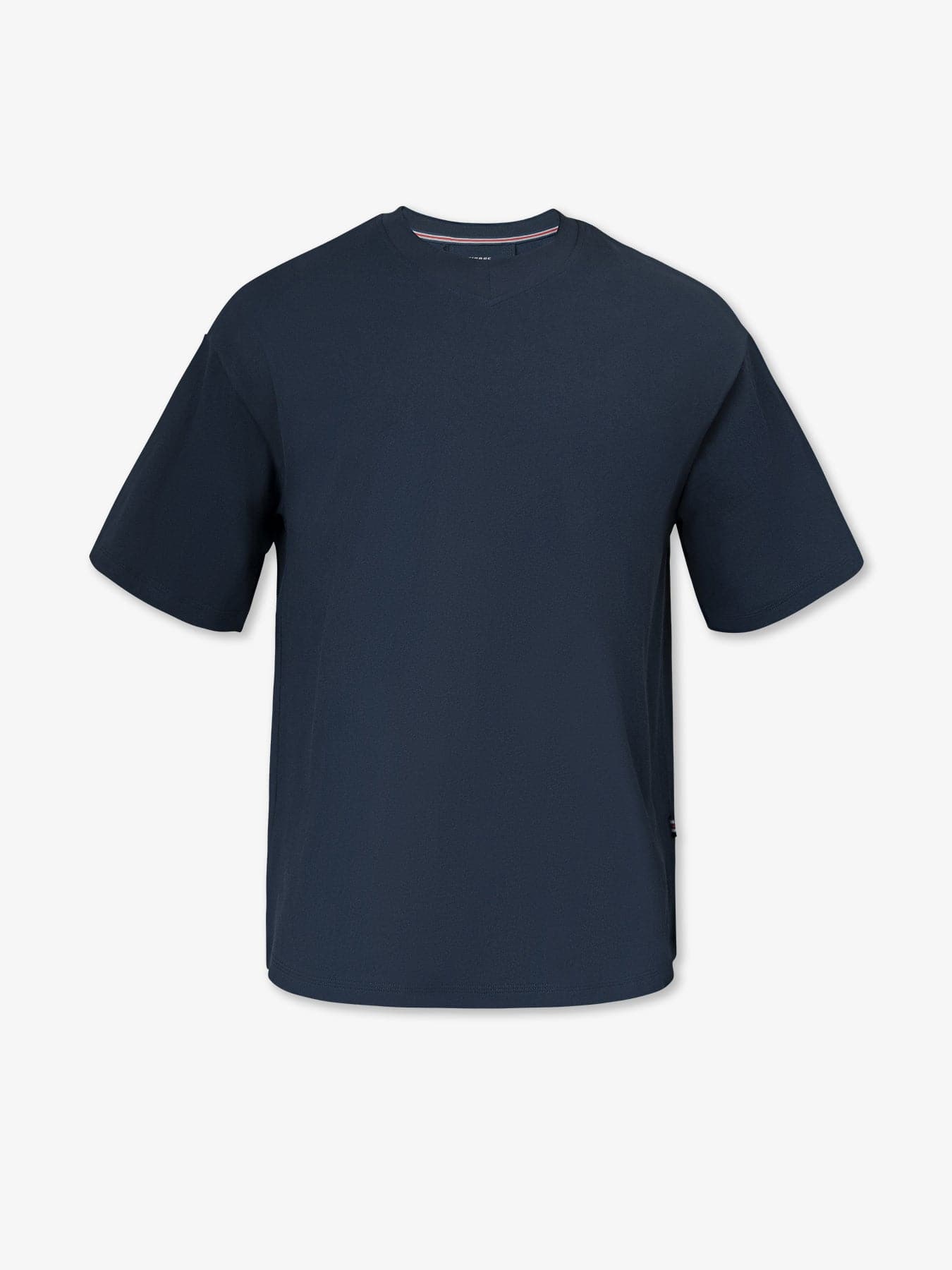 Ribbed V-neck Oversized Tee