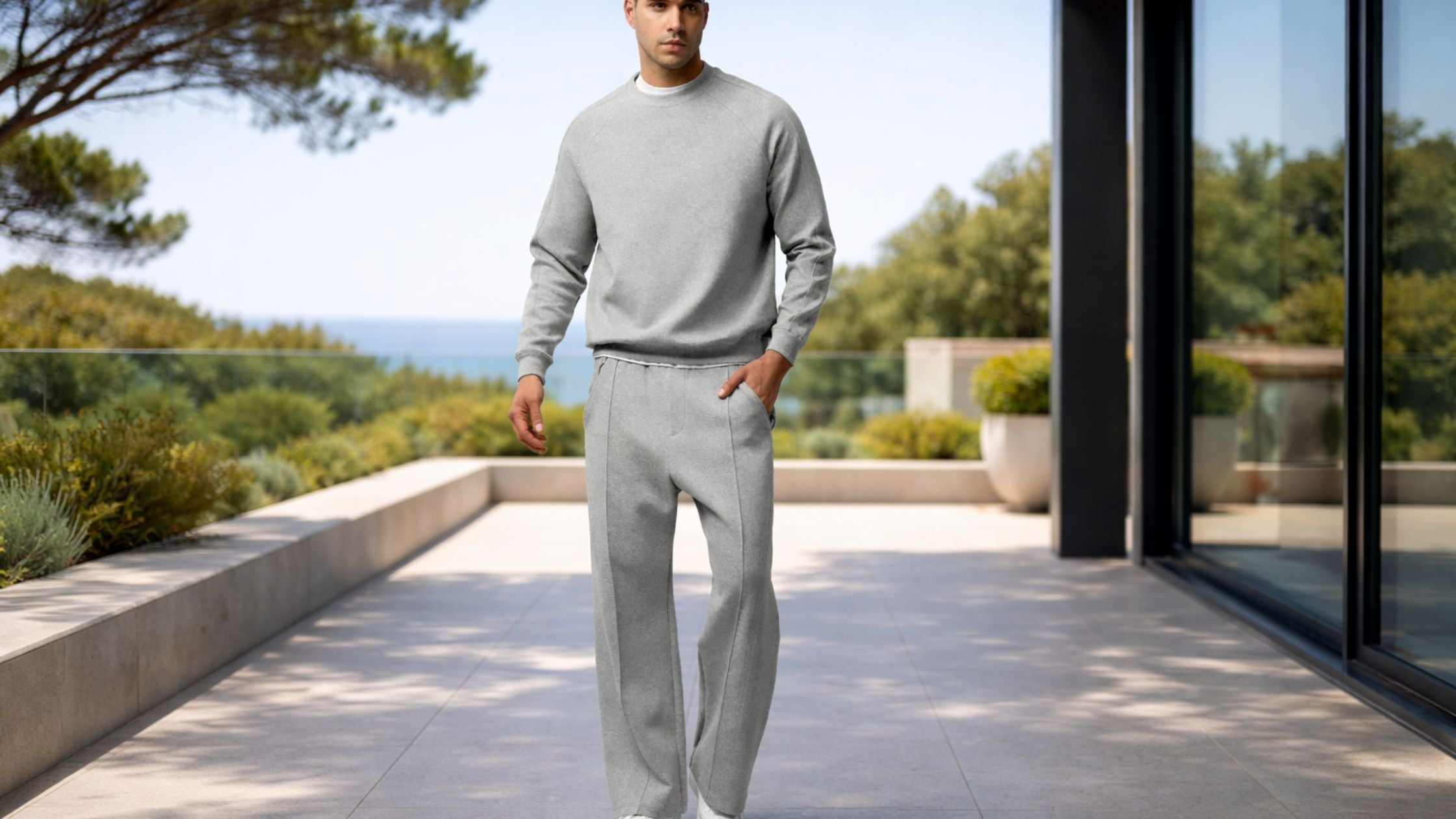 mens open bottom sweatpants