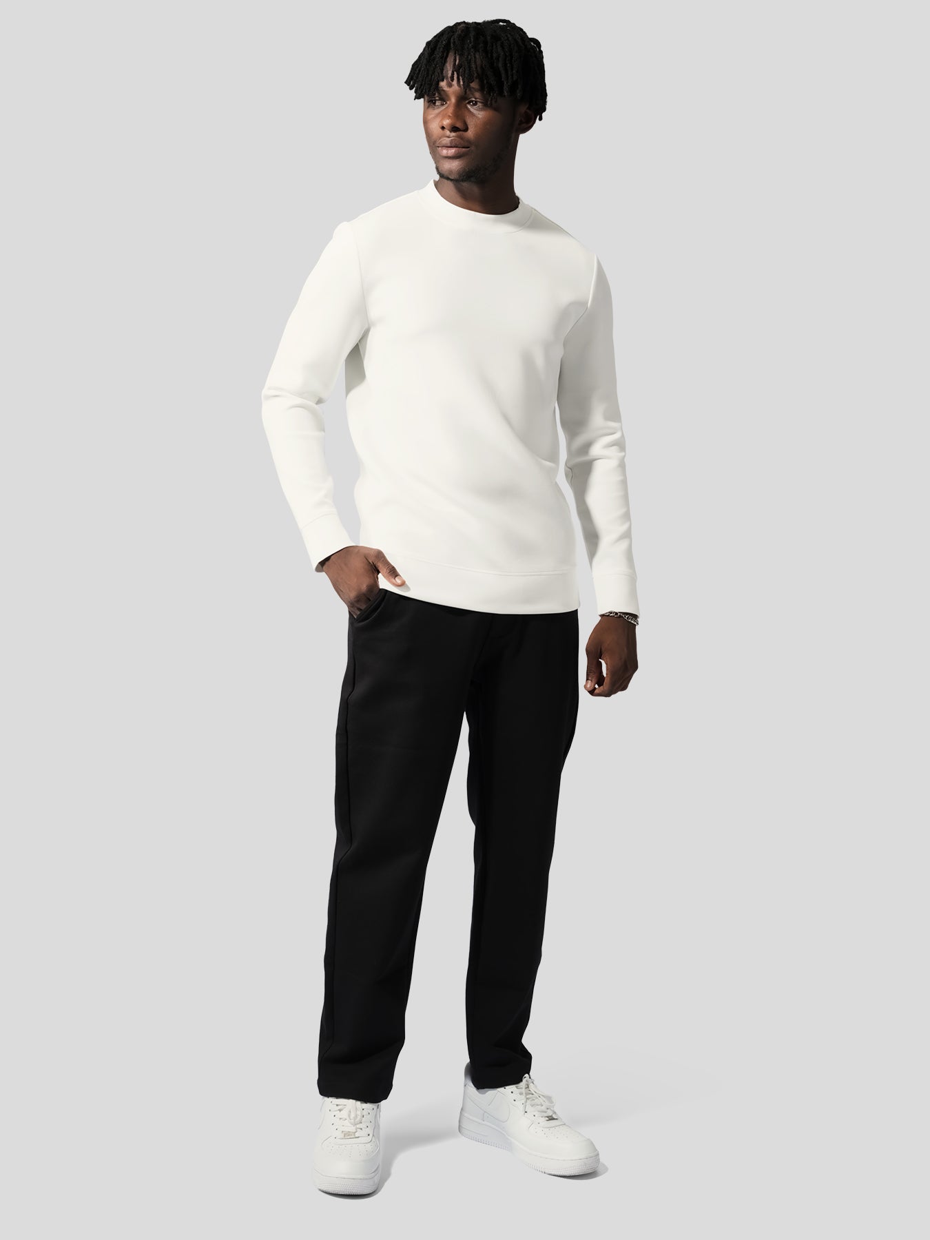 Modal Blend Crew Neck Sweatshirt