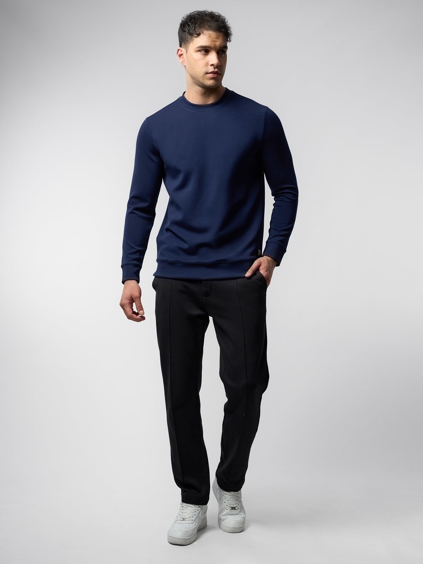 Modal Blend Crew Neck Sweatshirt