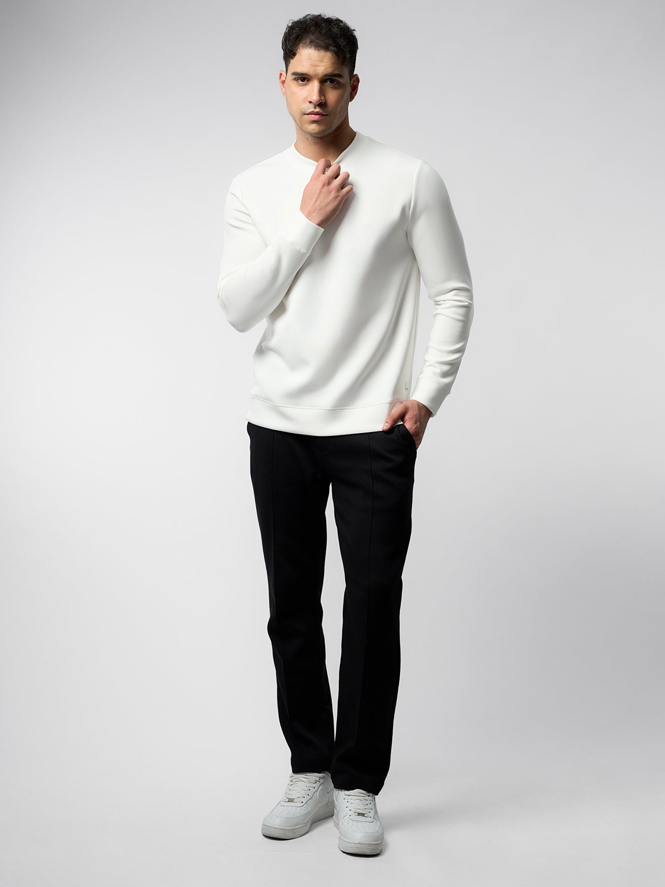 Modal Blend Crew Neck Sweatshirt
