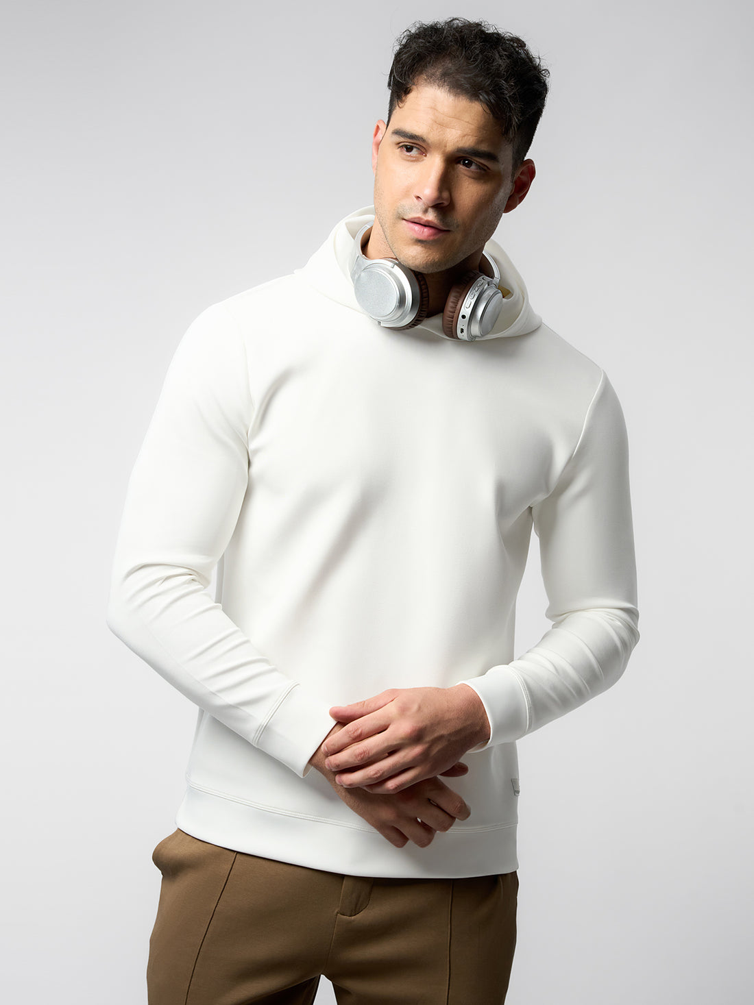 Modal Blend Long Sleeve Hoodie | 