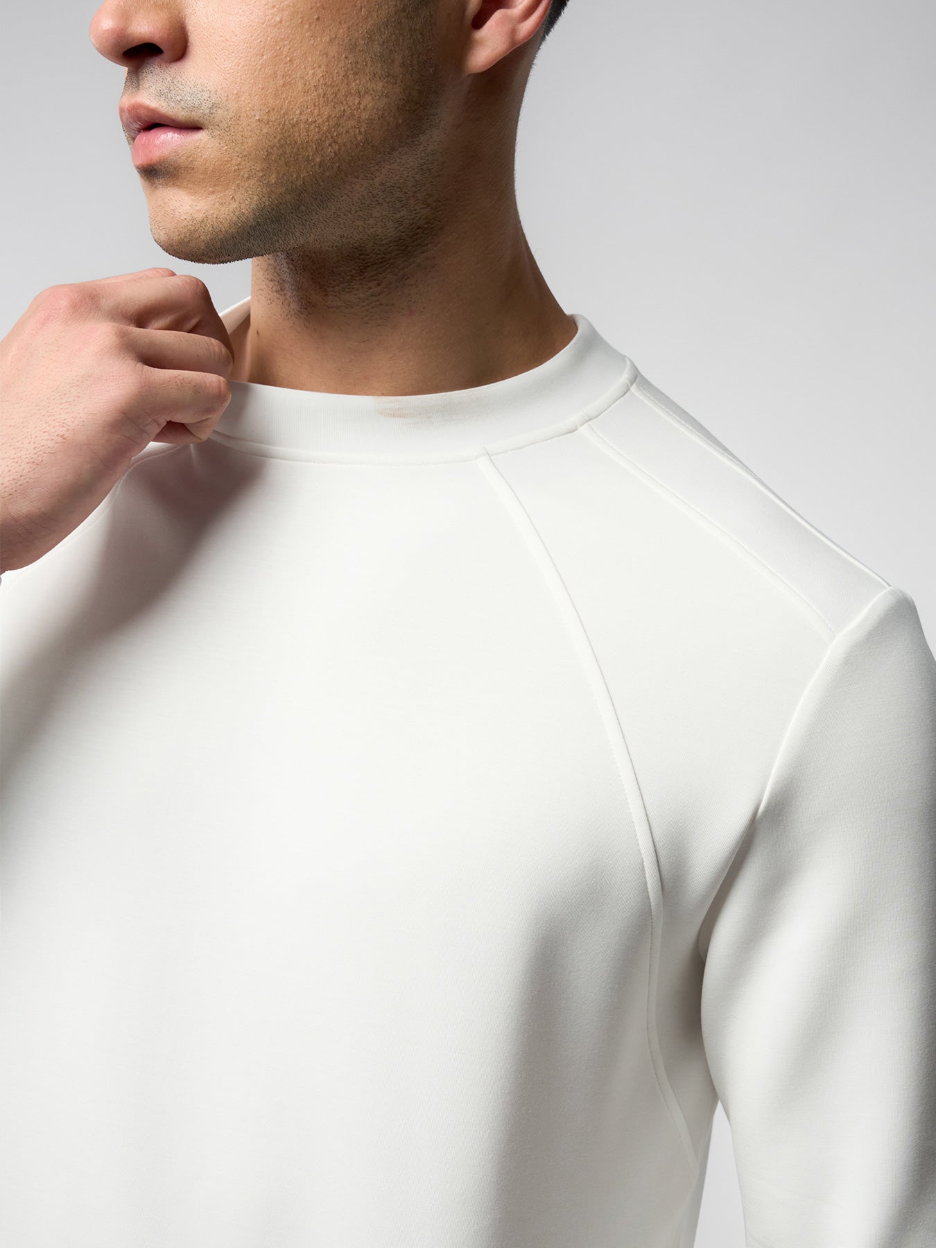 Modal Blend Fall Panel Sweatshirt Wrinkle Resistant Daily Wear