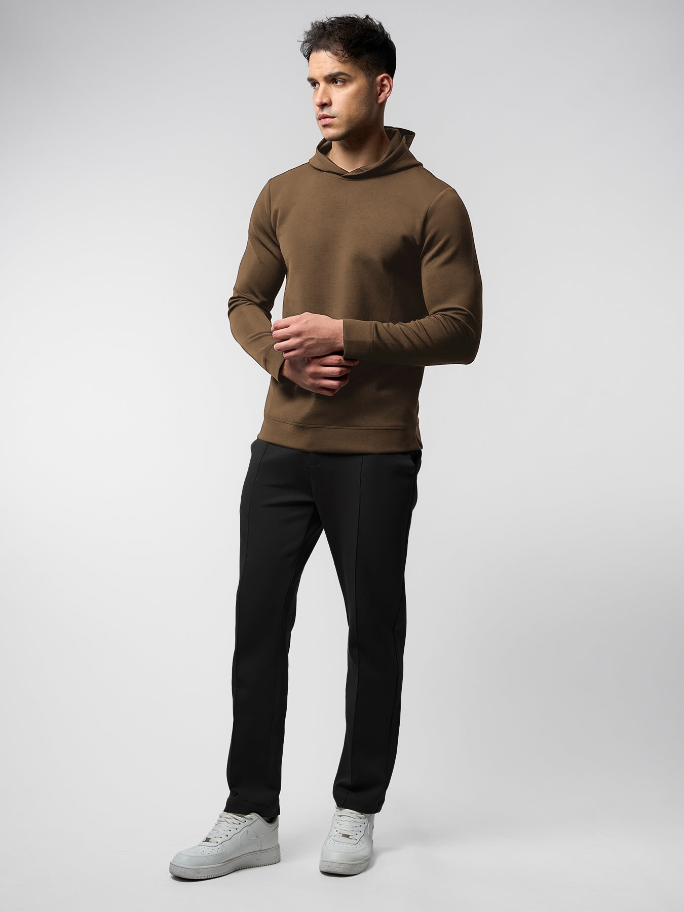 Modal Blend Long Sleeve Hoodie