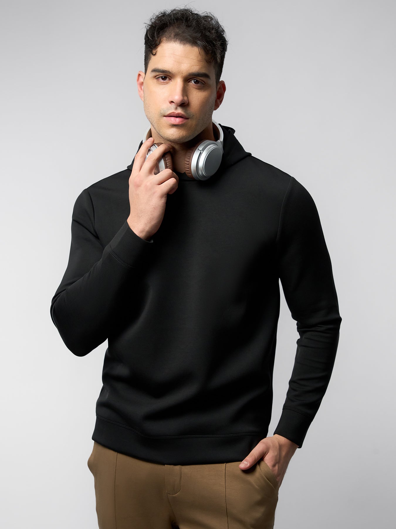 Modal Blend Long Sleeve Hoodie