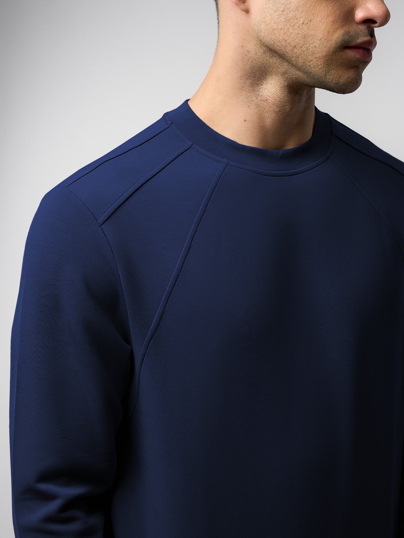 Modal Blend Fall Panel Sweatshirt Wrinkle Resistant Daily Wear