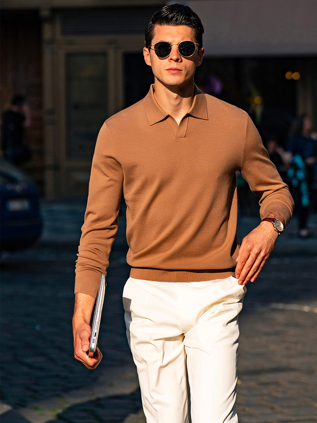 GentleKnit Washable Merino Polo Sweater