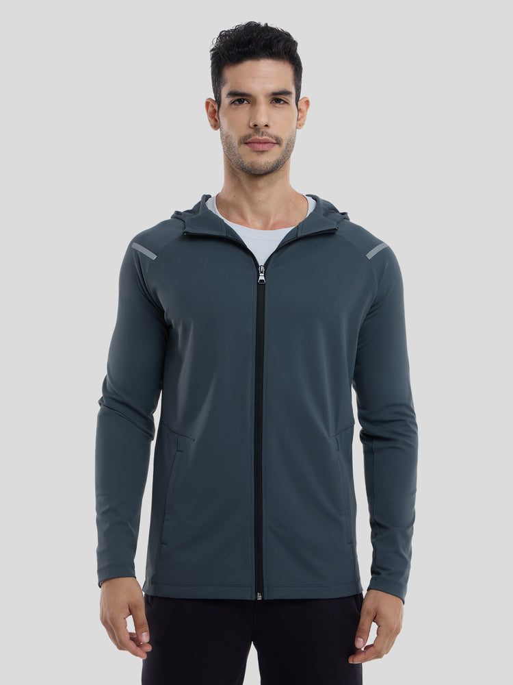 SmoothBlend Quick Dry Sports Fitness Hooded Jacket | 