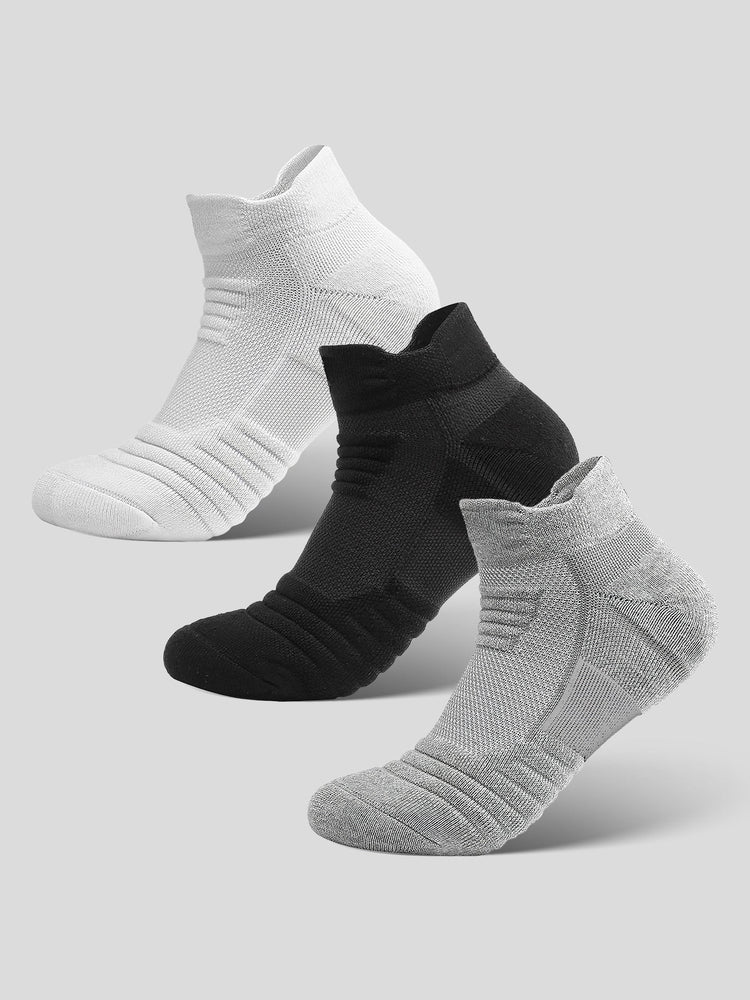 Multicolor Solid Color Cotton Low Socks 3-Pack | 