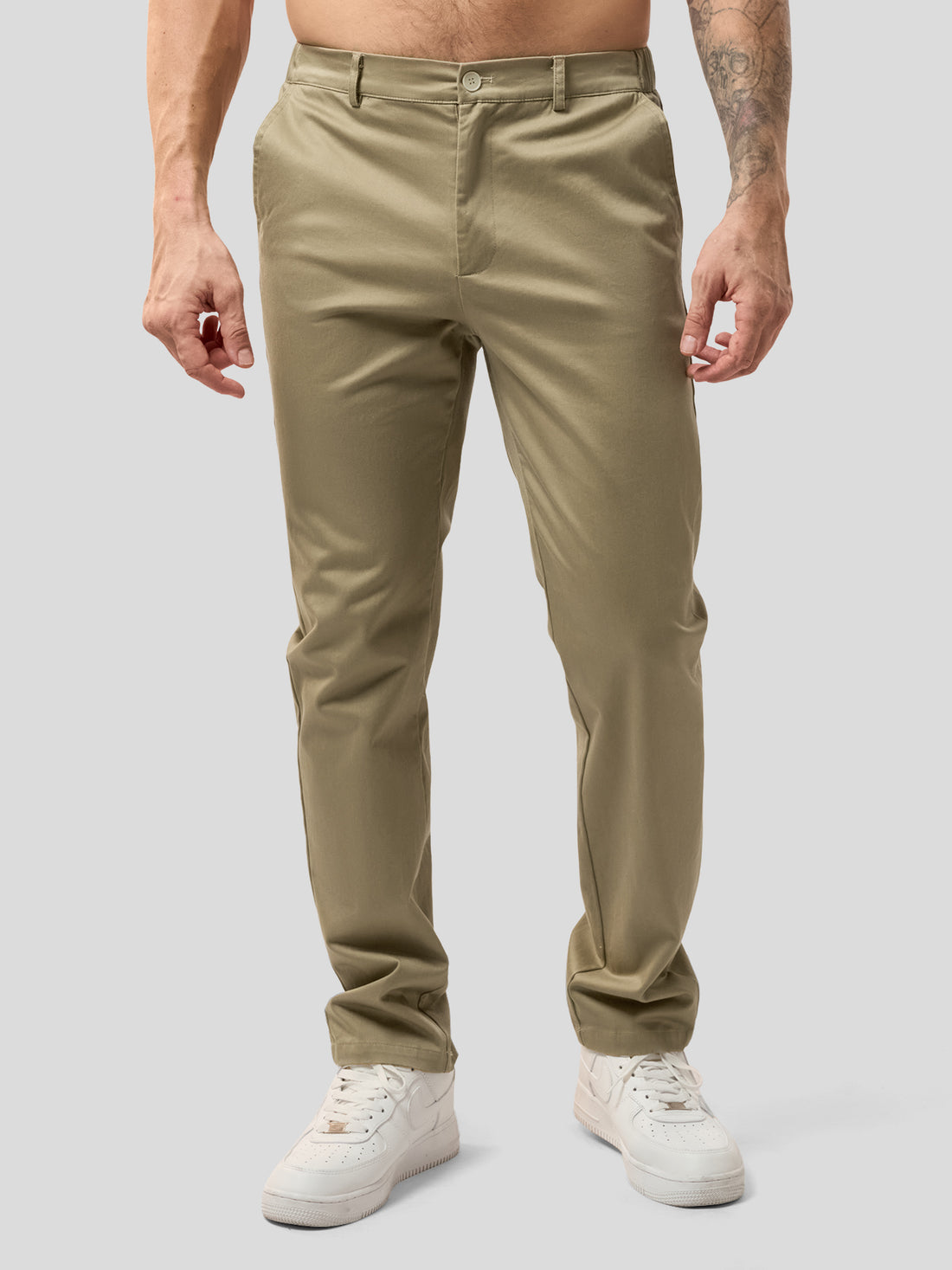 Cotton Sateen Chino Pants Stretch Work Travel