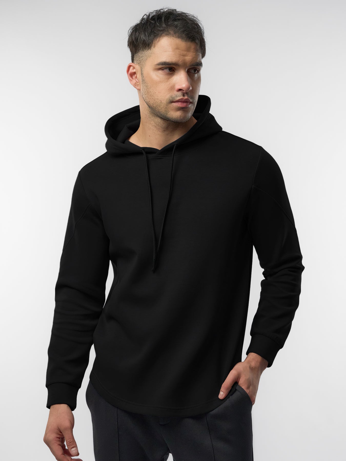 CozySpacer Curve Hem Hoodie