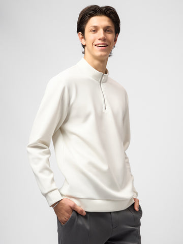 Modal Blend Half-Zip Mock Neck Long Sleeve Tee – Fioboc