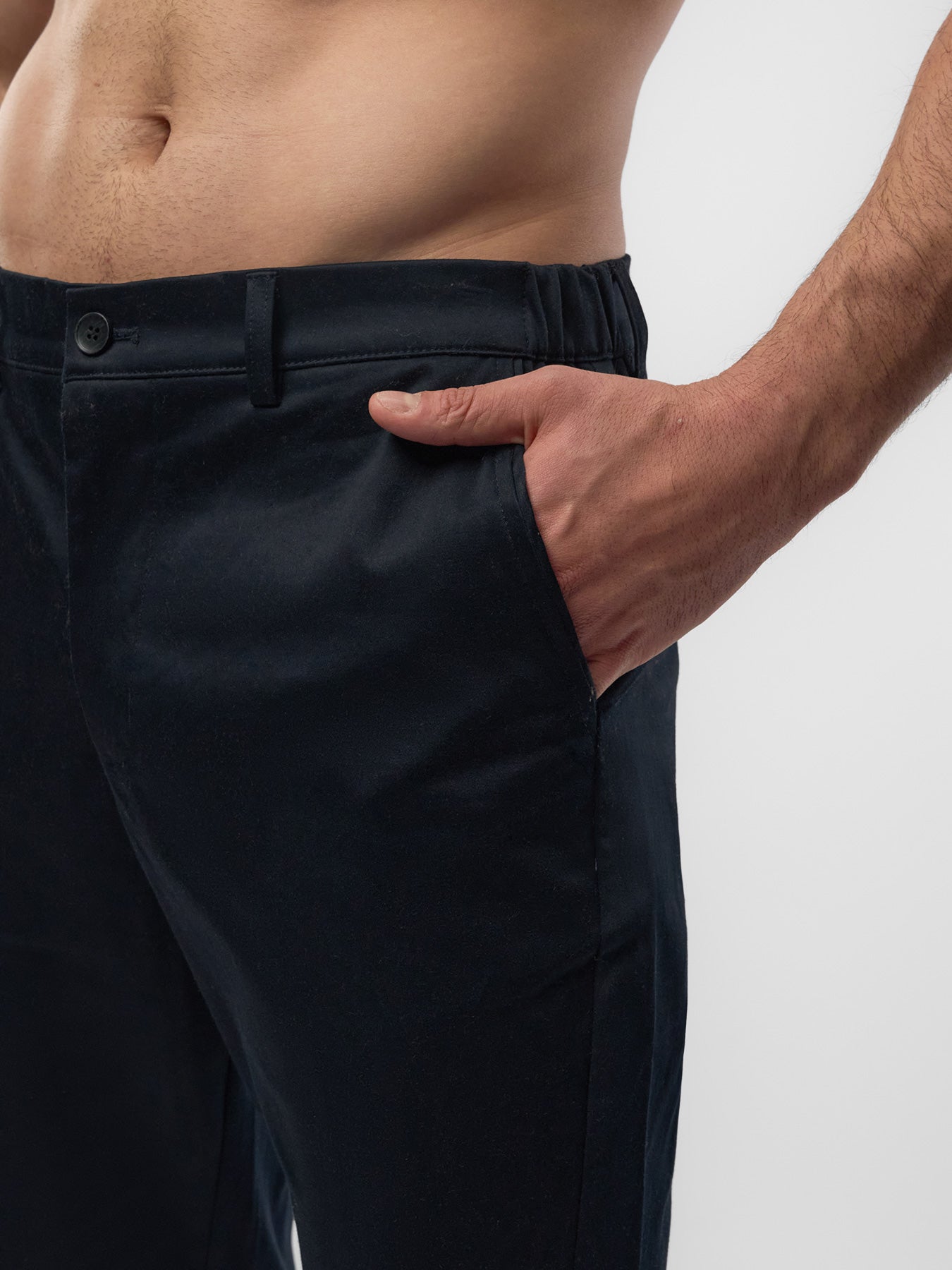 Cotton Sateen Chino Pants Stretch Work Travel