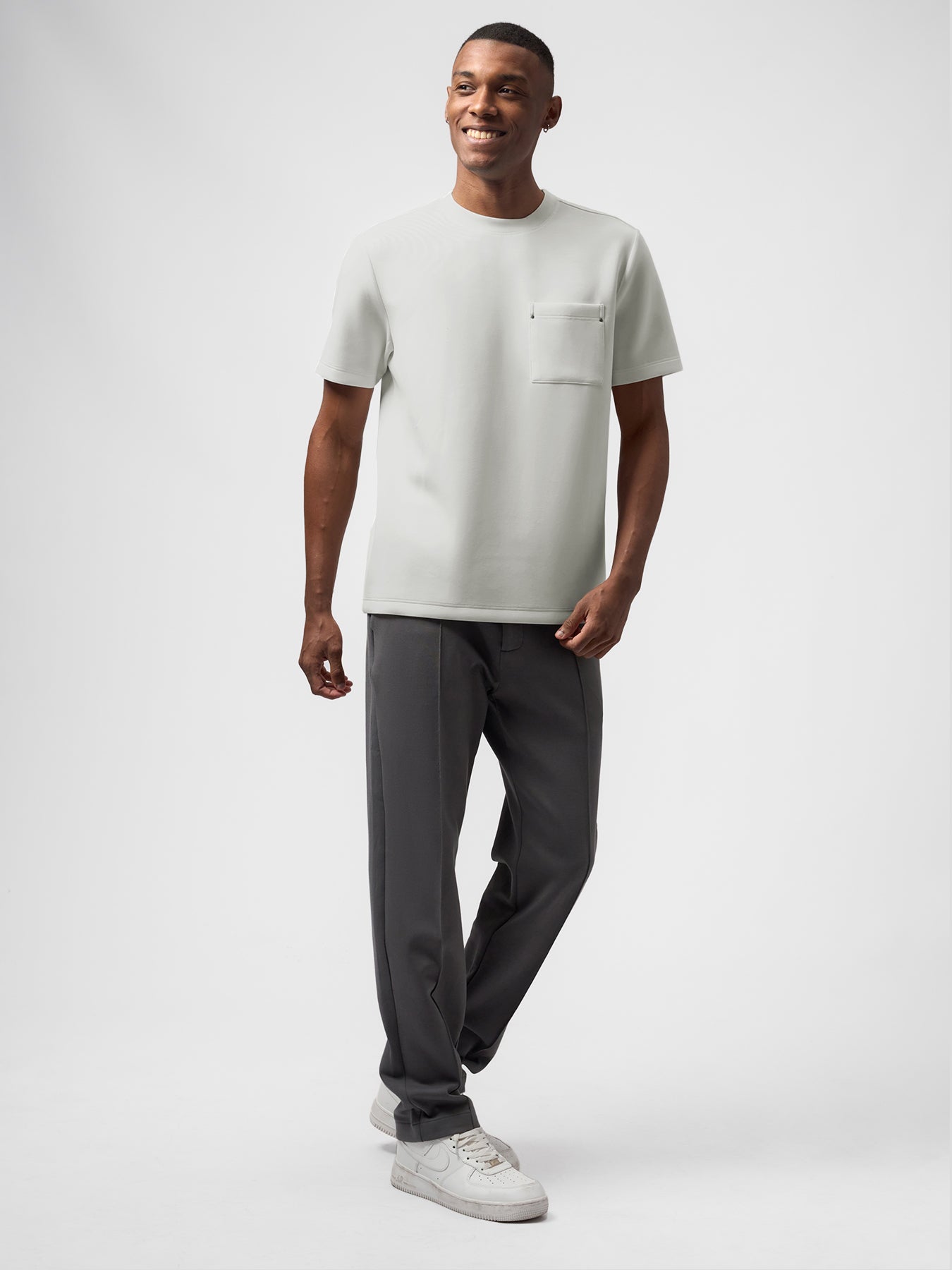 Modal Blend Pocket Tee with Rivet