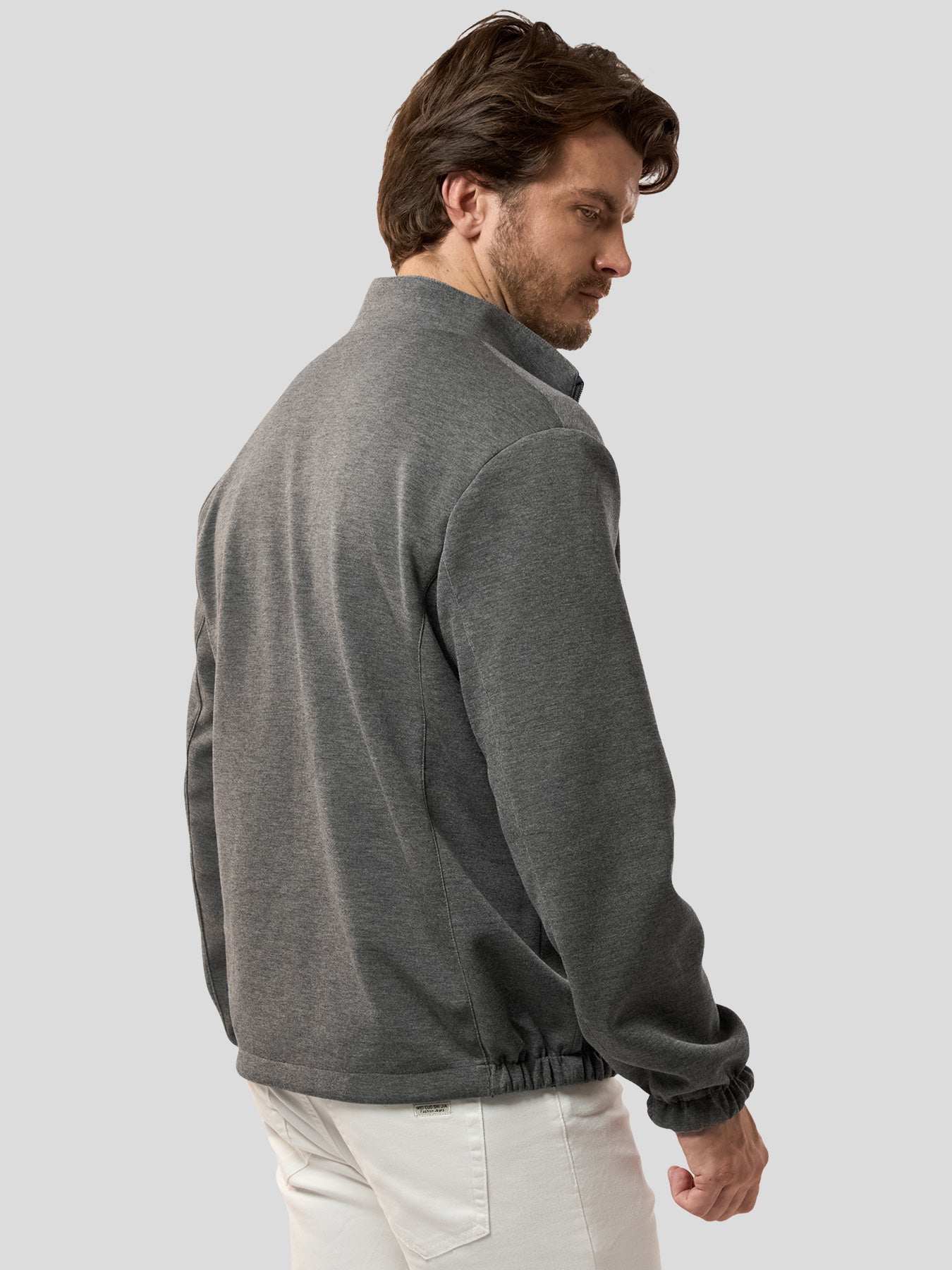 Reversible Windproof Half High Collar Zip Jacket