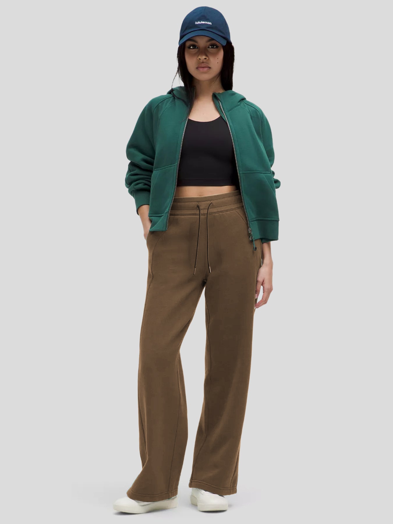 Modal Blend Mid-Rise Wide Leg Pant