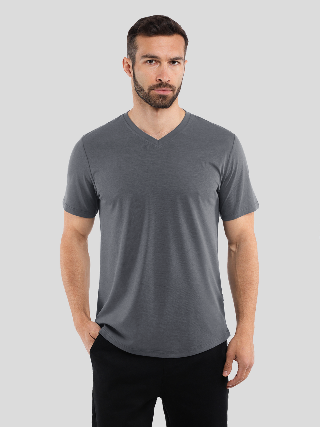 StayCool 2.0 V-neck Curve-Hem Tee: Classic Fit | 