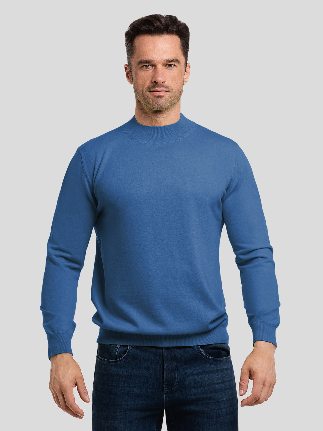 GentleKnit Ultra-Soft Mock Neck Sweater | 