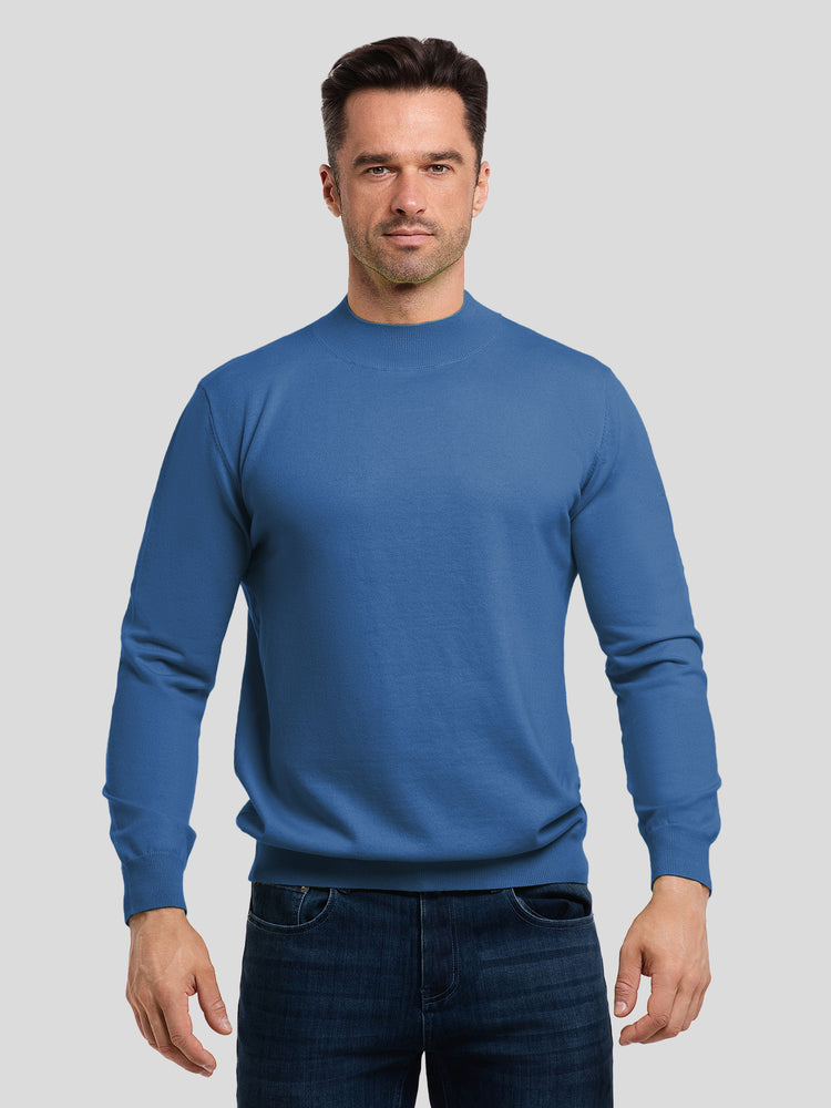 GentleKnit Ultra-Soft Mock Neck Sweater | 